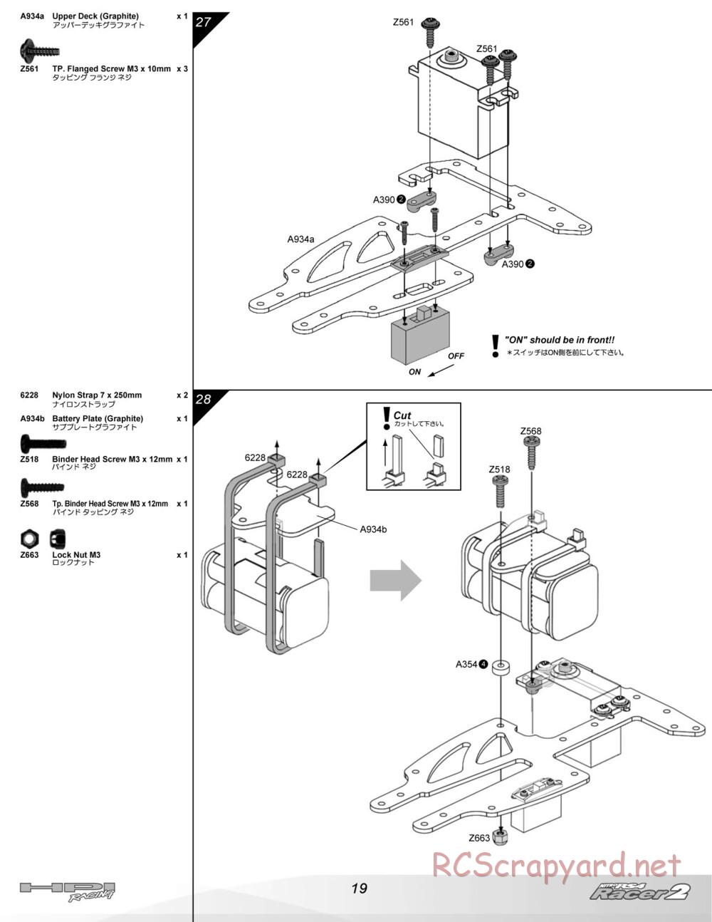 HPI - Nitro RS4 Racer 2 Chassis - Manual - Page 19