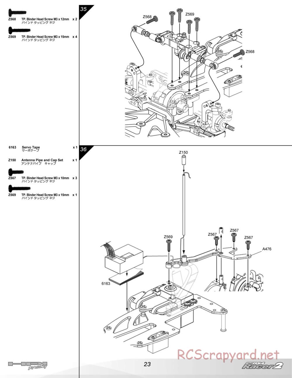 HPI - Nitro RS4 Racer 2 Chassis - Manual - Page 23