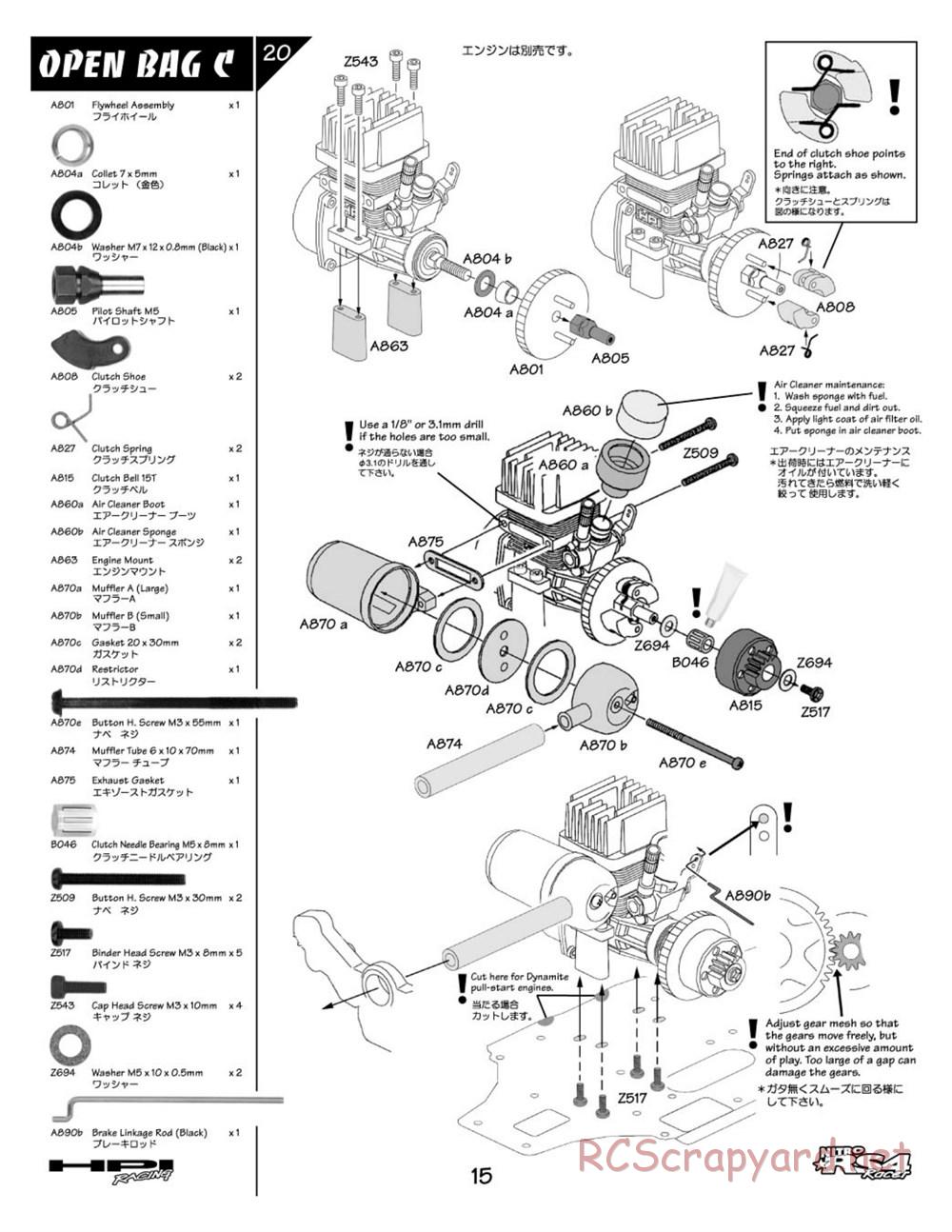 HPI - Nitro RS4 Racer Chassis - Manual - Page 15