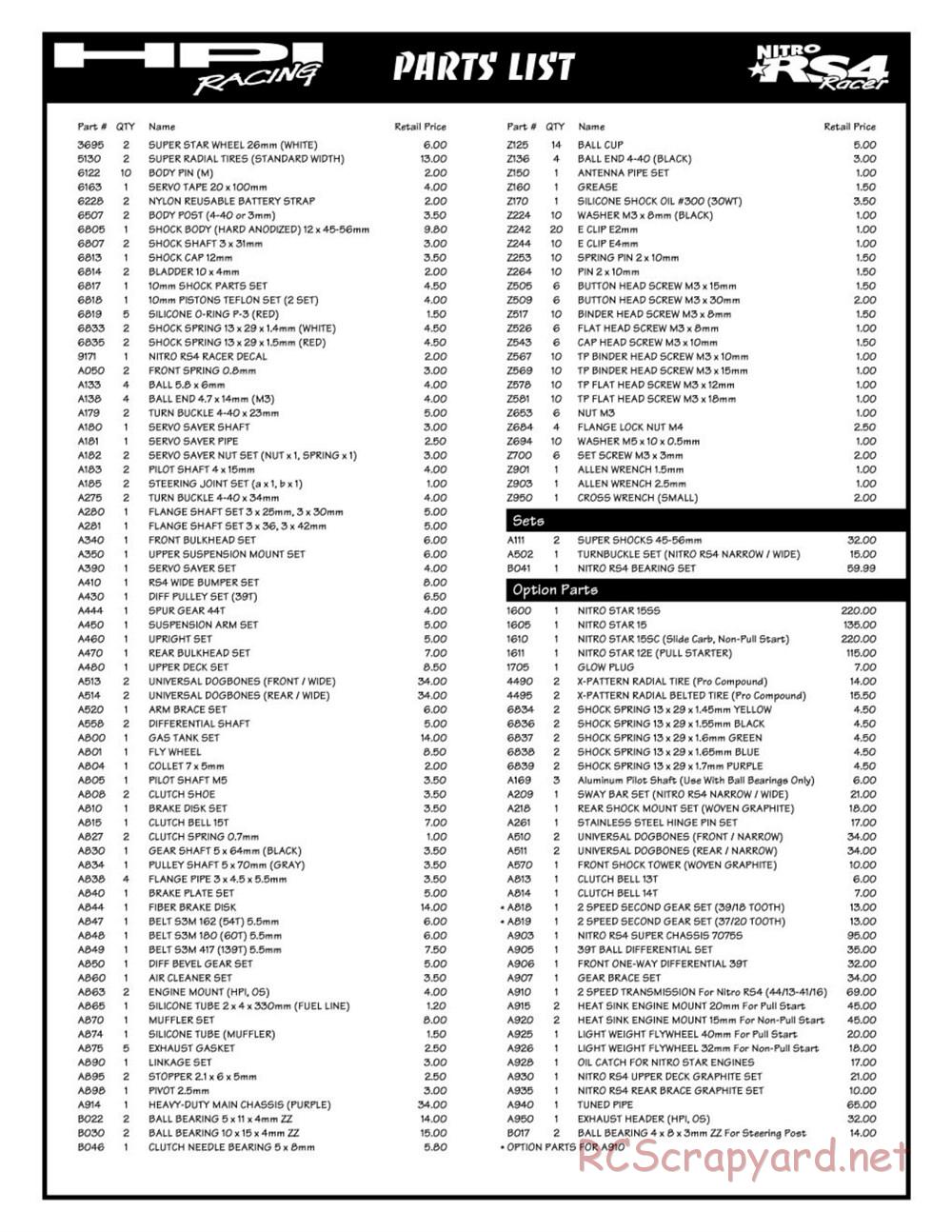 HPI - Nitro RS4 Racer Chassis - Manual - Page 24