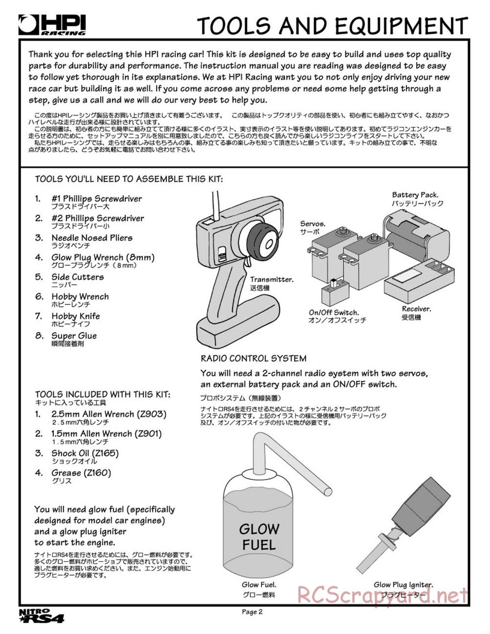 HPI - Nitro RS4 - Manual - Page 2