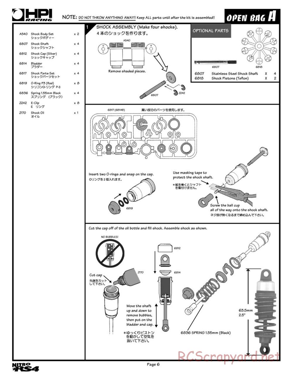 HPI - Nitro RS4 - Manual - Page 6