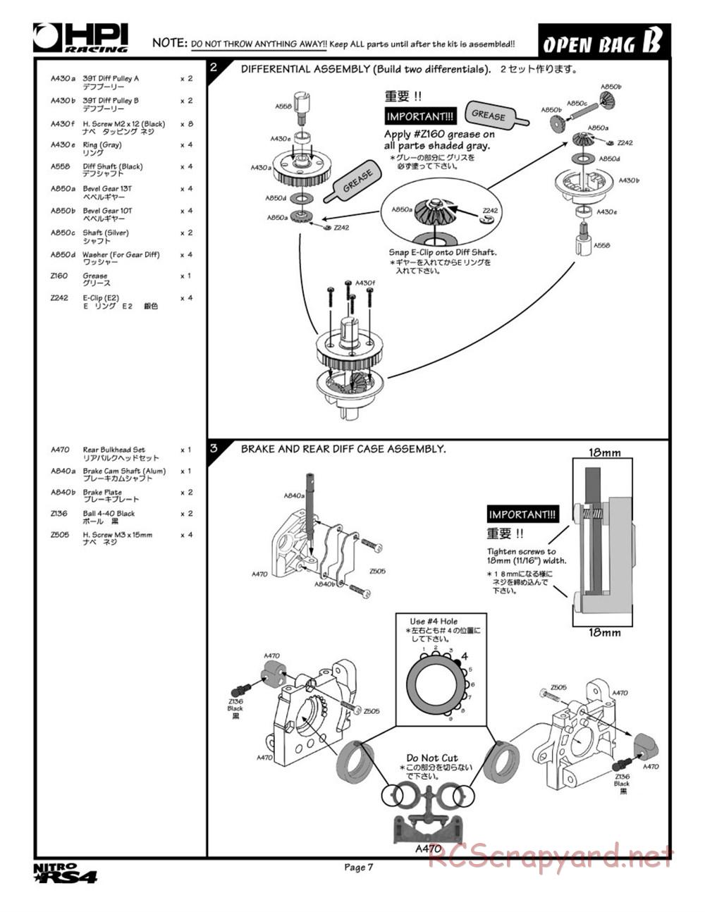 HPI - Nitro RS4 - Manual - Page 7