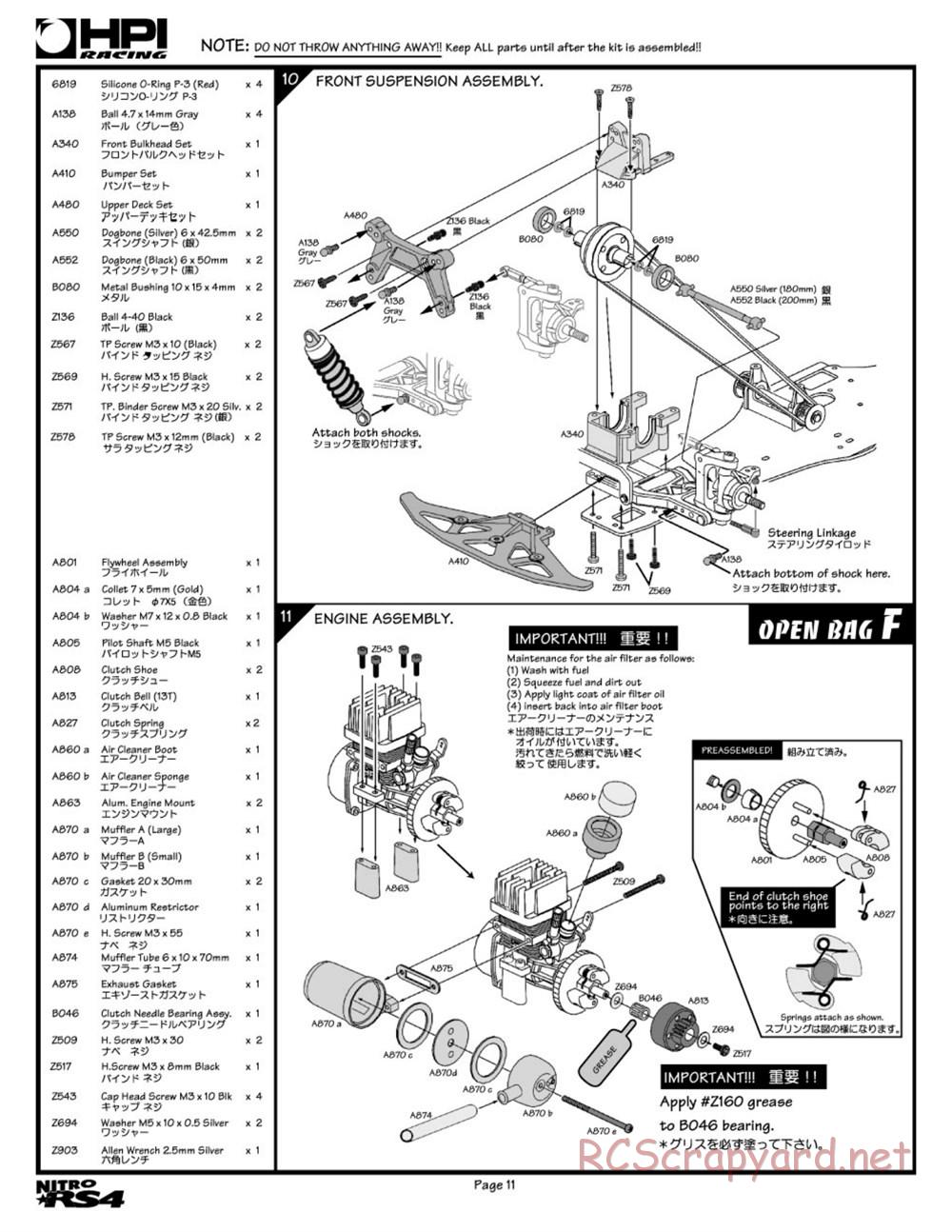 HPI - Nitro RS4 - Manual - Page 11