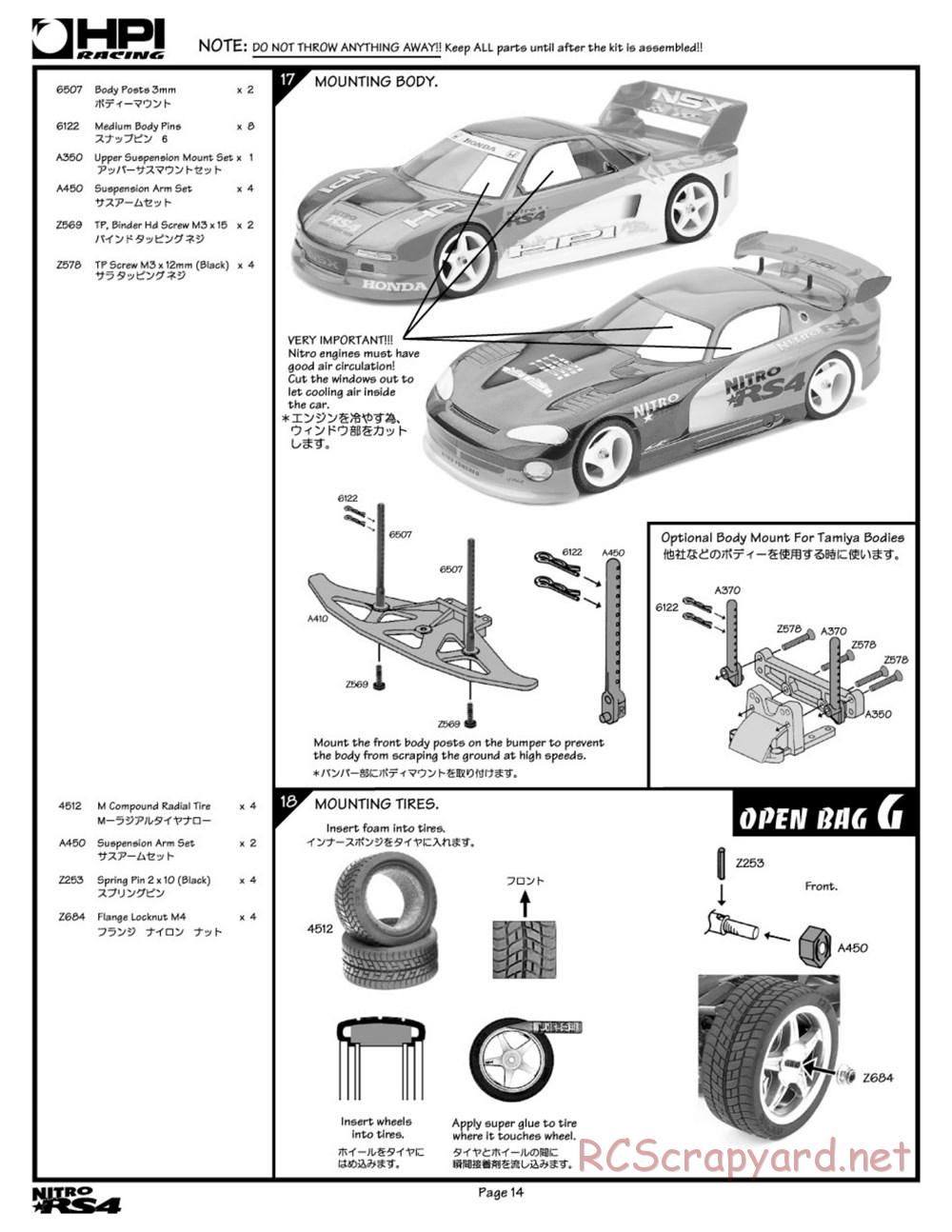 HPI - Nitro RS4 - Manual - Page 14