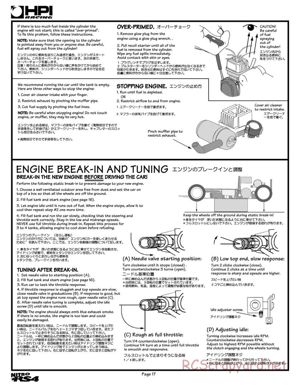 HPI - Nitro RS4 - Manual - Page 17