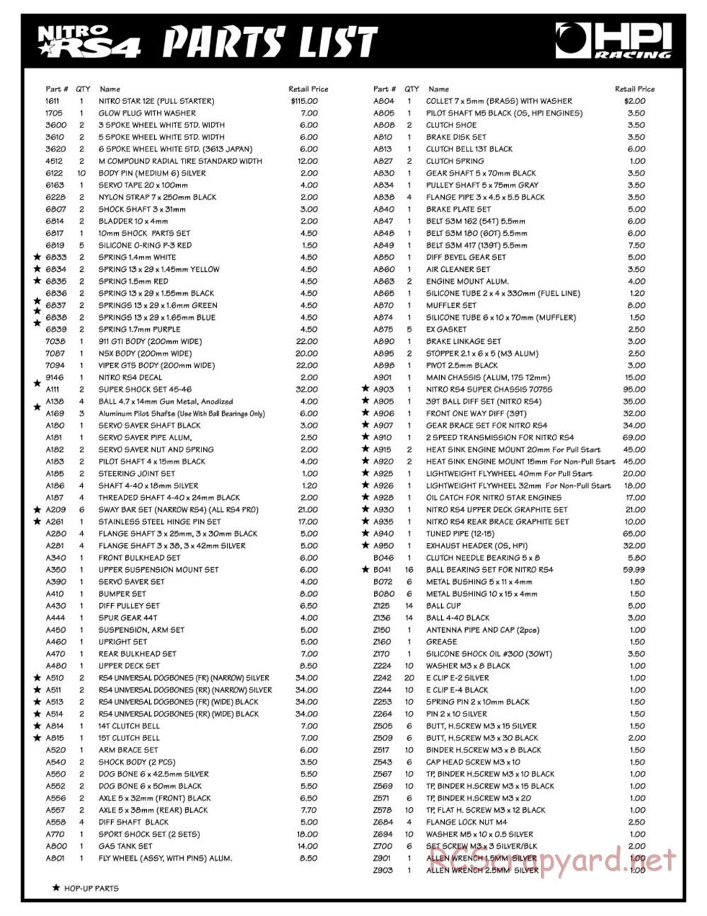 HPI - Nitro RS4 - Manual - Page 20