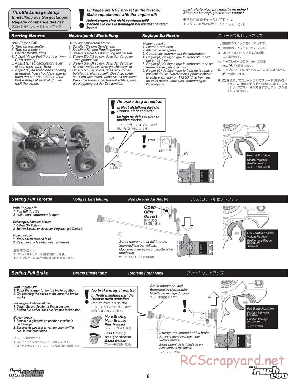 HPI - Nitro Rush Evo - Manual - Page 8