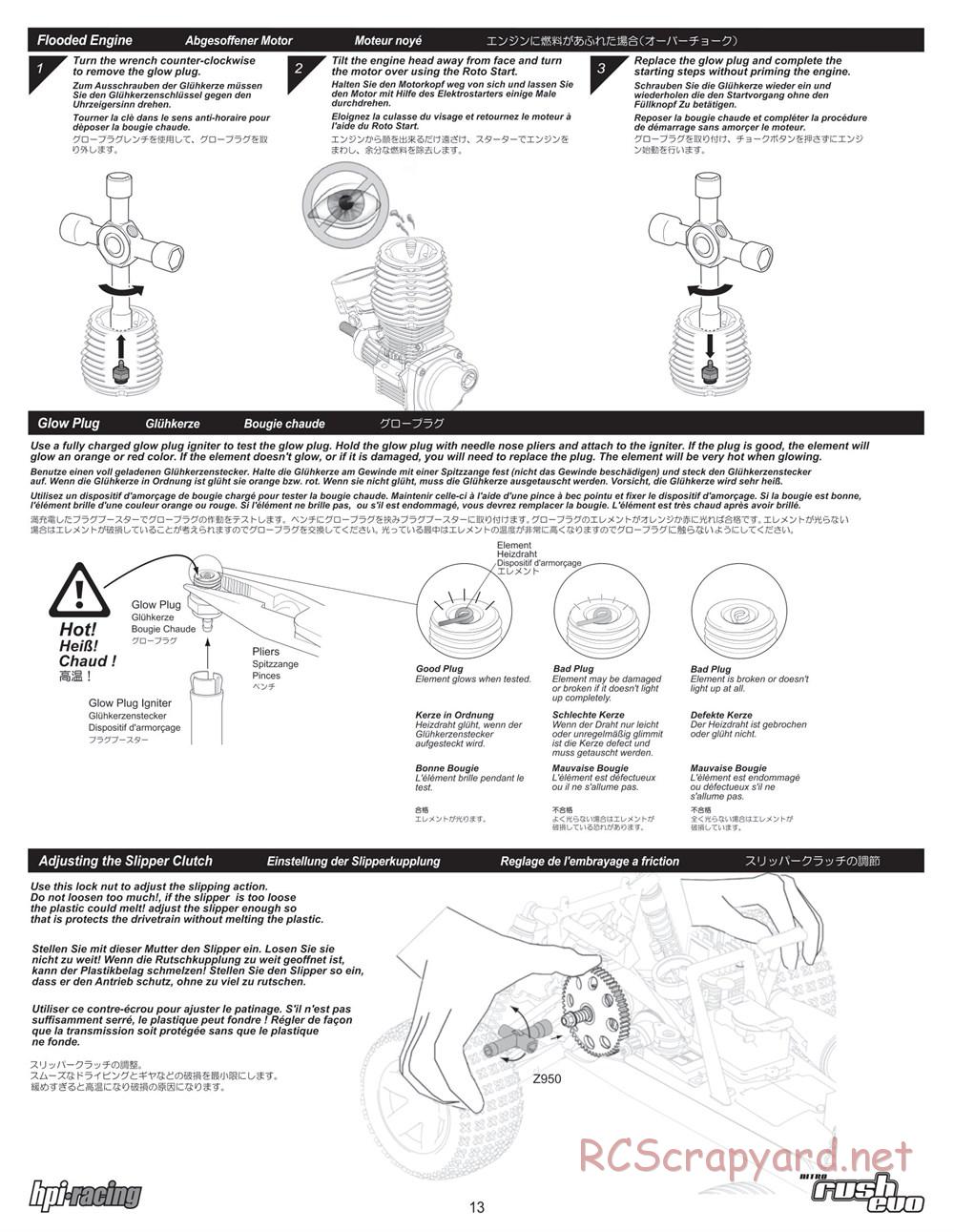 HPI - Nitro Rush Evo - Manual - Page 13