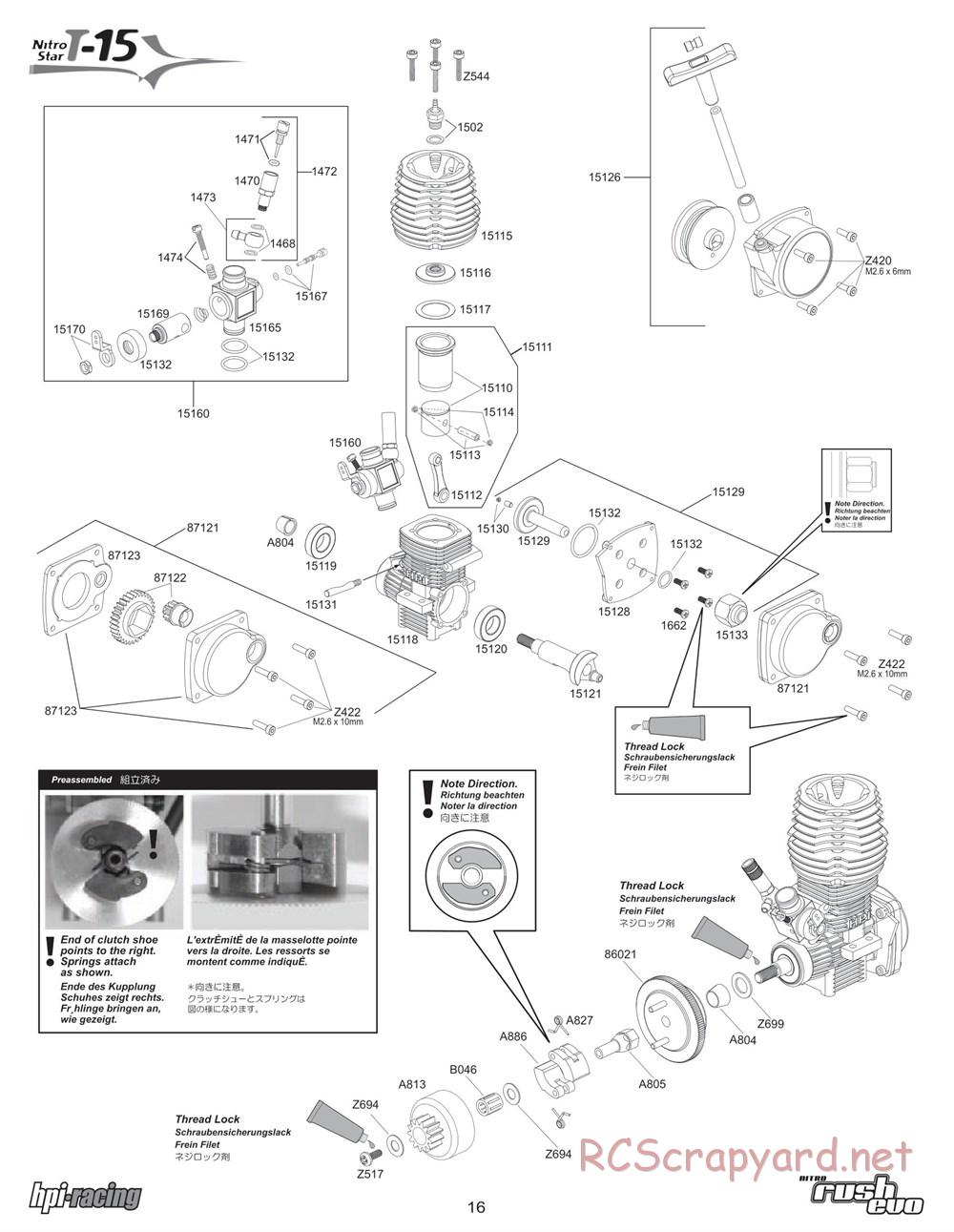 HPI - Nitro Rush Evo - Manual - Page 16