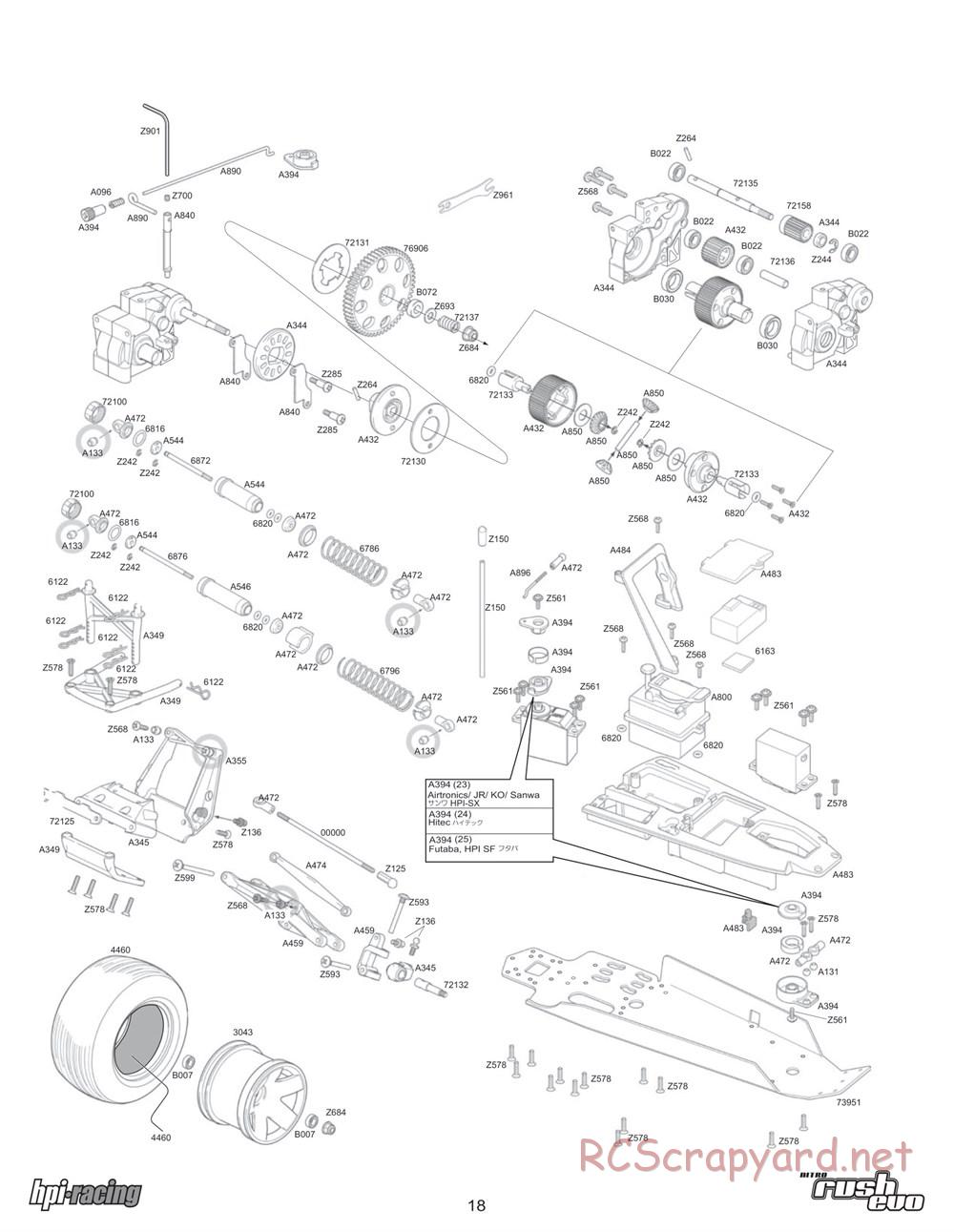 HPI - Nitro Rush Evo - Exploded View - Page 18