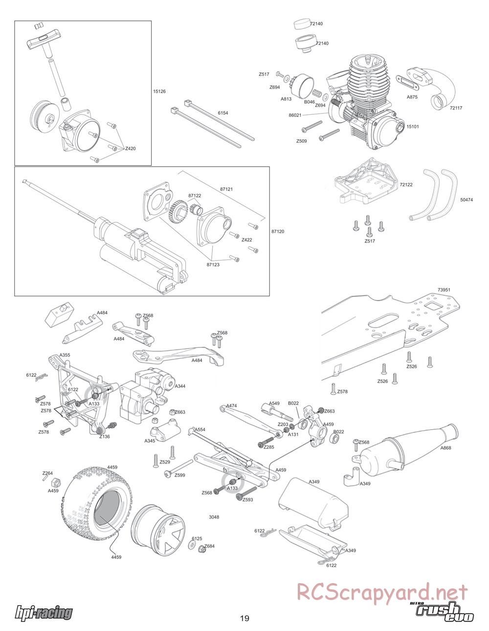 HPI - Nitro Rush Evo - Exploded View - Page 19