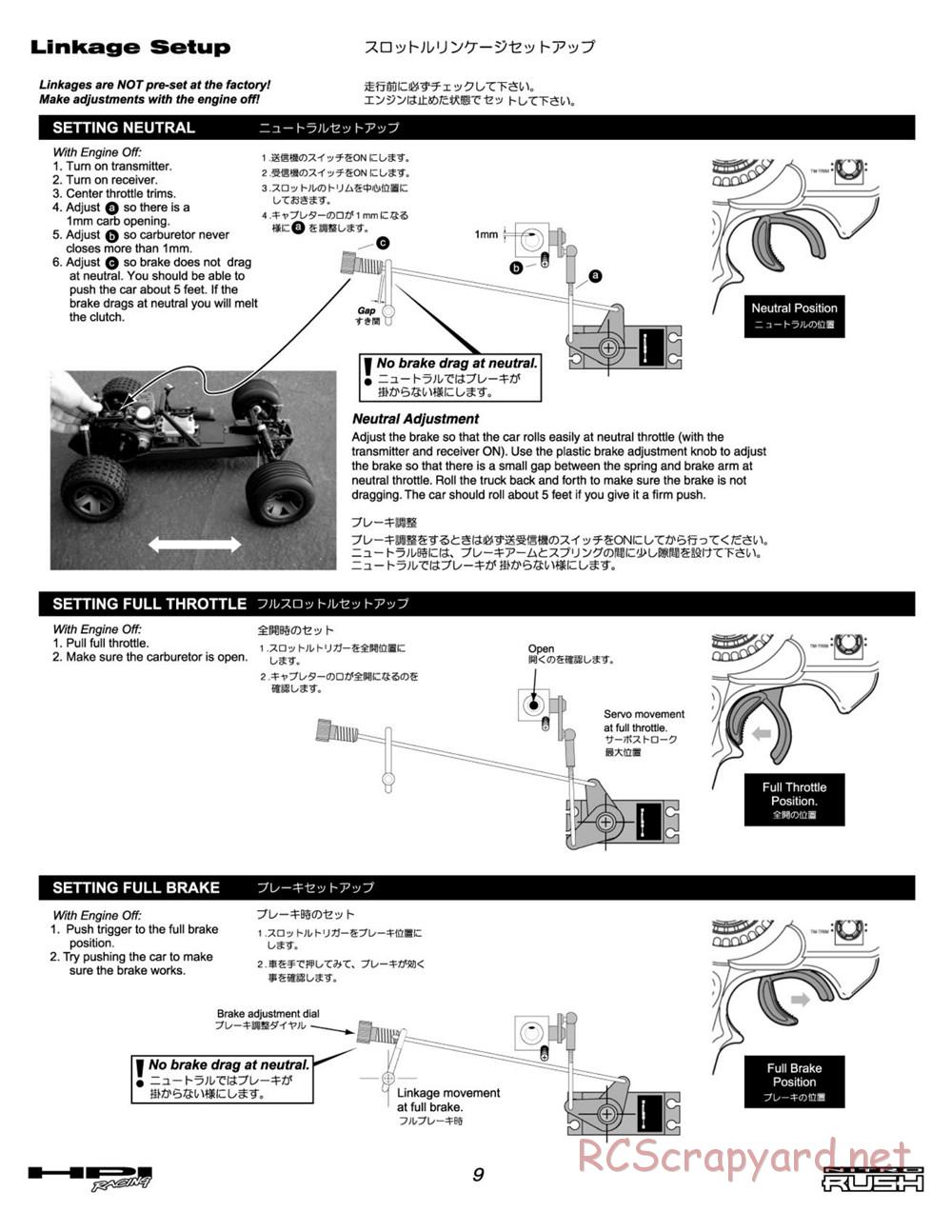 HPI - Nitro Rush - Manual - Page 9