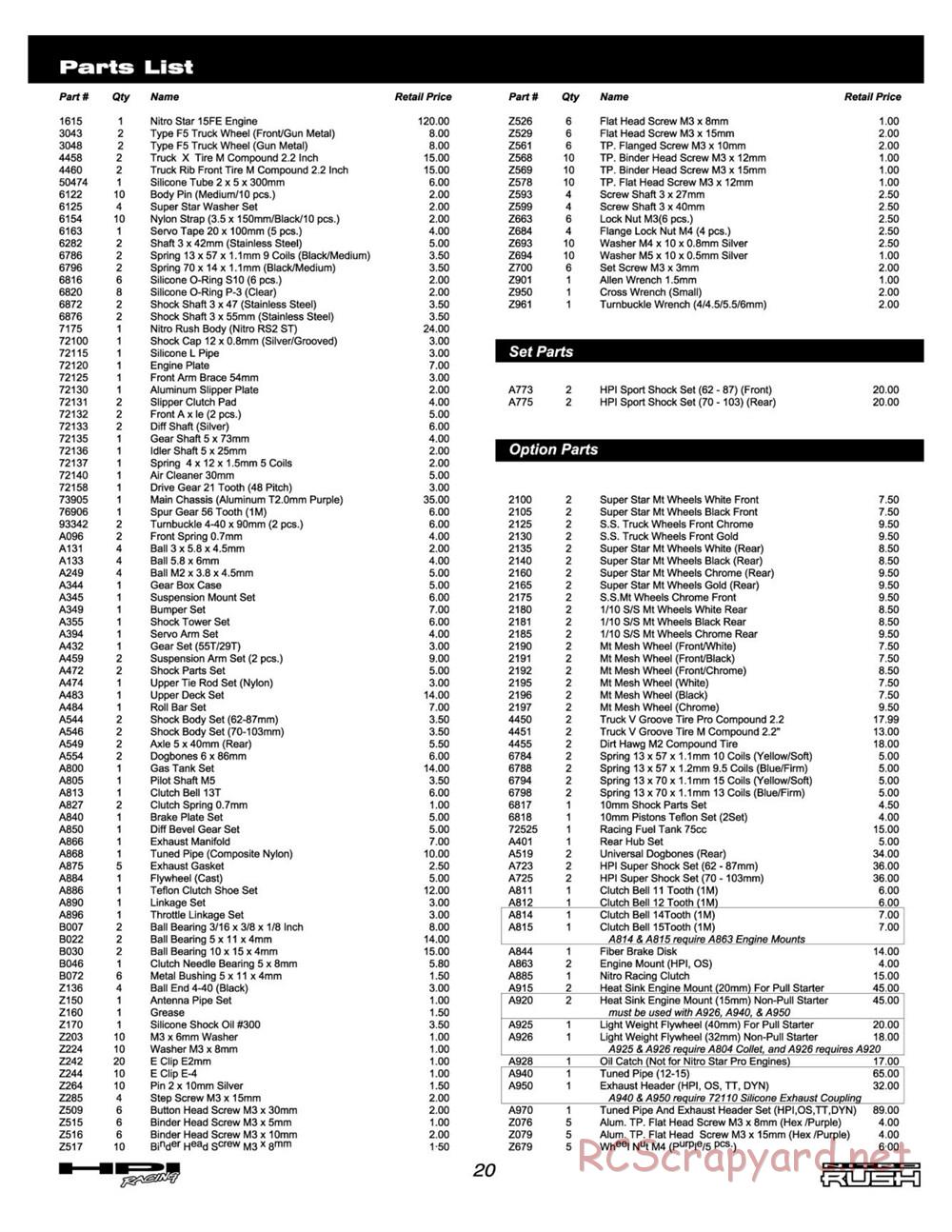 HPI - Nitro Rush - Manual - Page 19