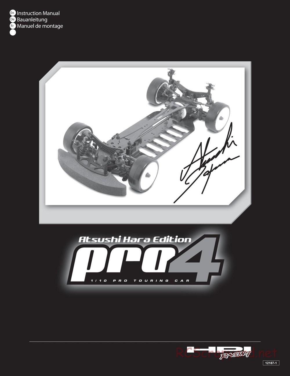 HPI - Pro4 Hara Edition - Manual - Page 1