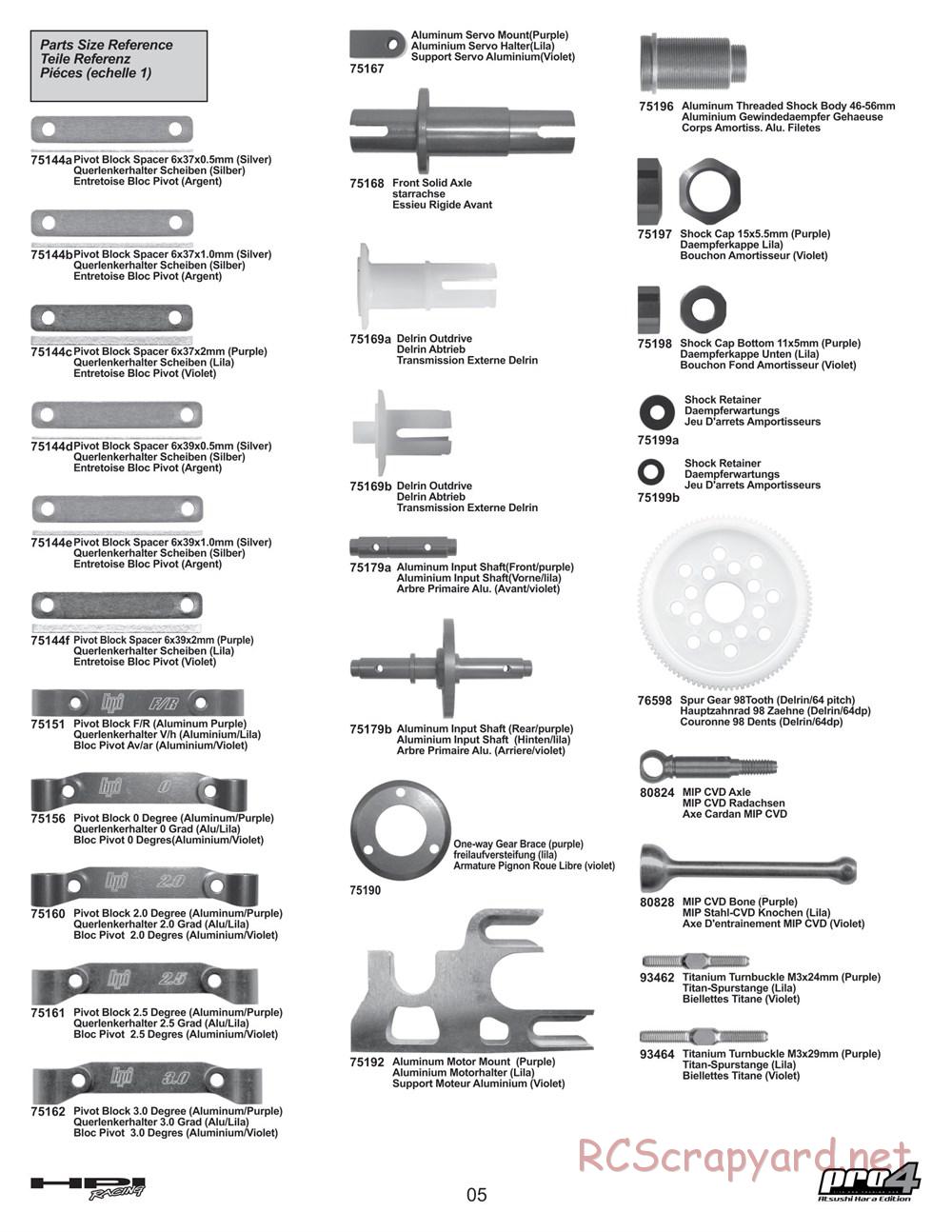 HPI - Pro4 Hara Edition - Manual - Page 5