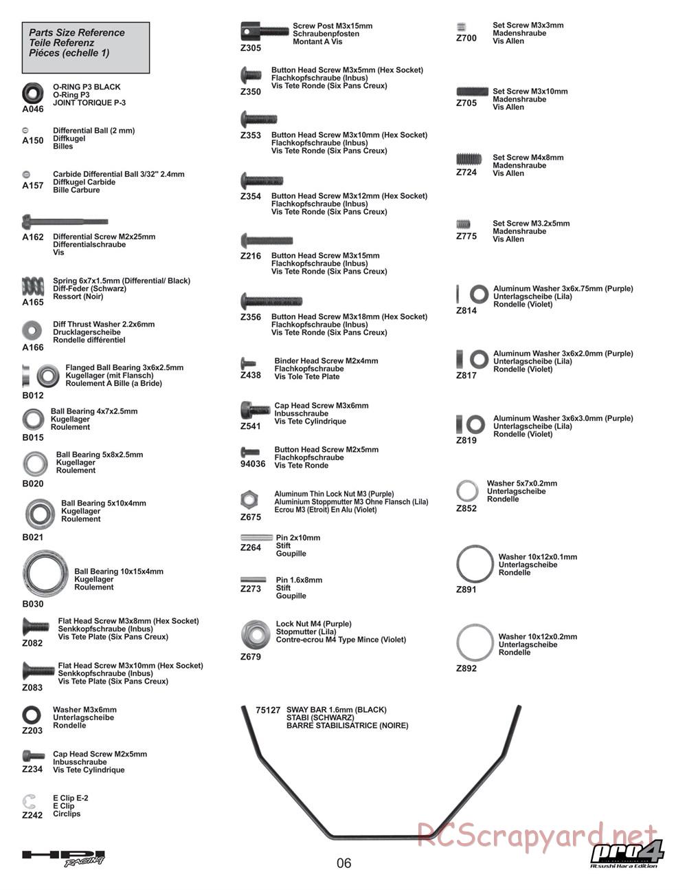 HPI - Pro4 Hara Edition - Manual - Page 6