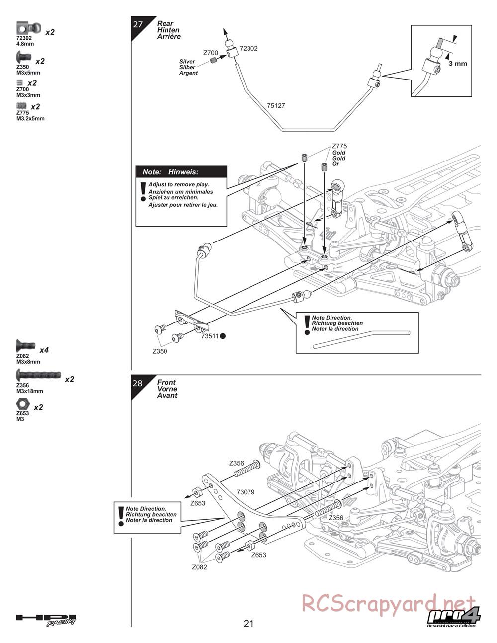 HPI - Pro4 Hara Edition - Manual - Page 21