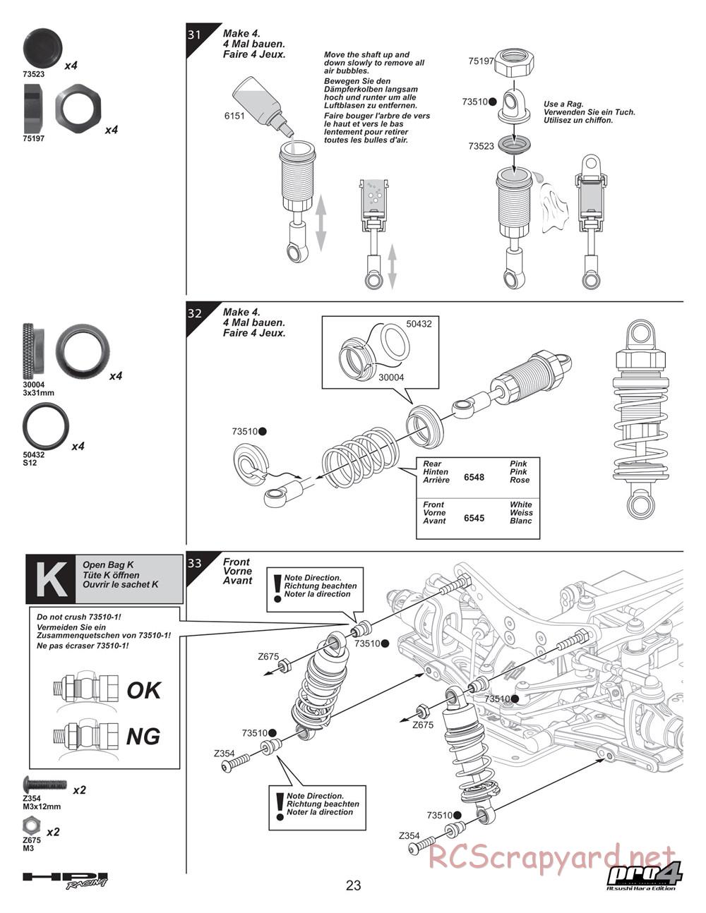 HPI - Pro4 Hara Edition - Manual - Page 23