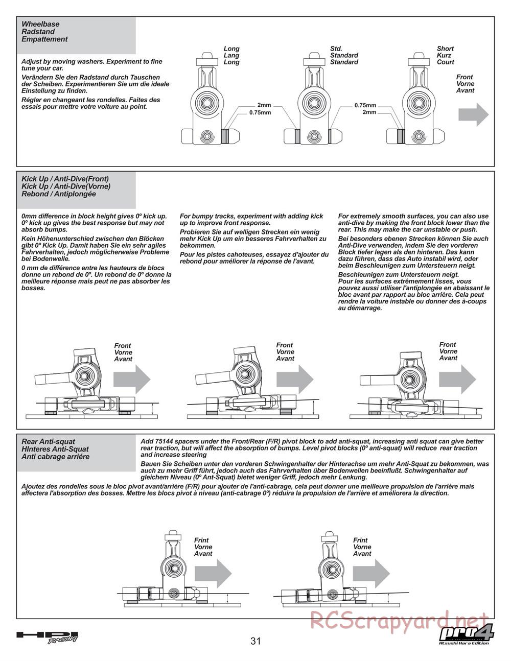 HPI - Pro4 Hara Edition - Manual - Page 31