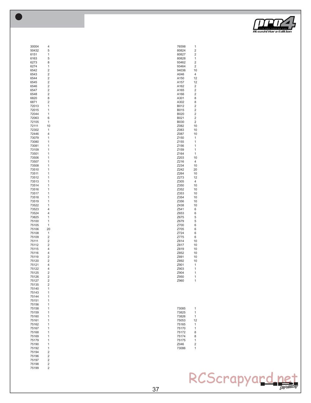 HPI - Pro4 Hara Edition - Manual - Page 37