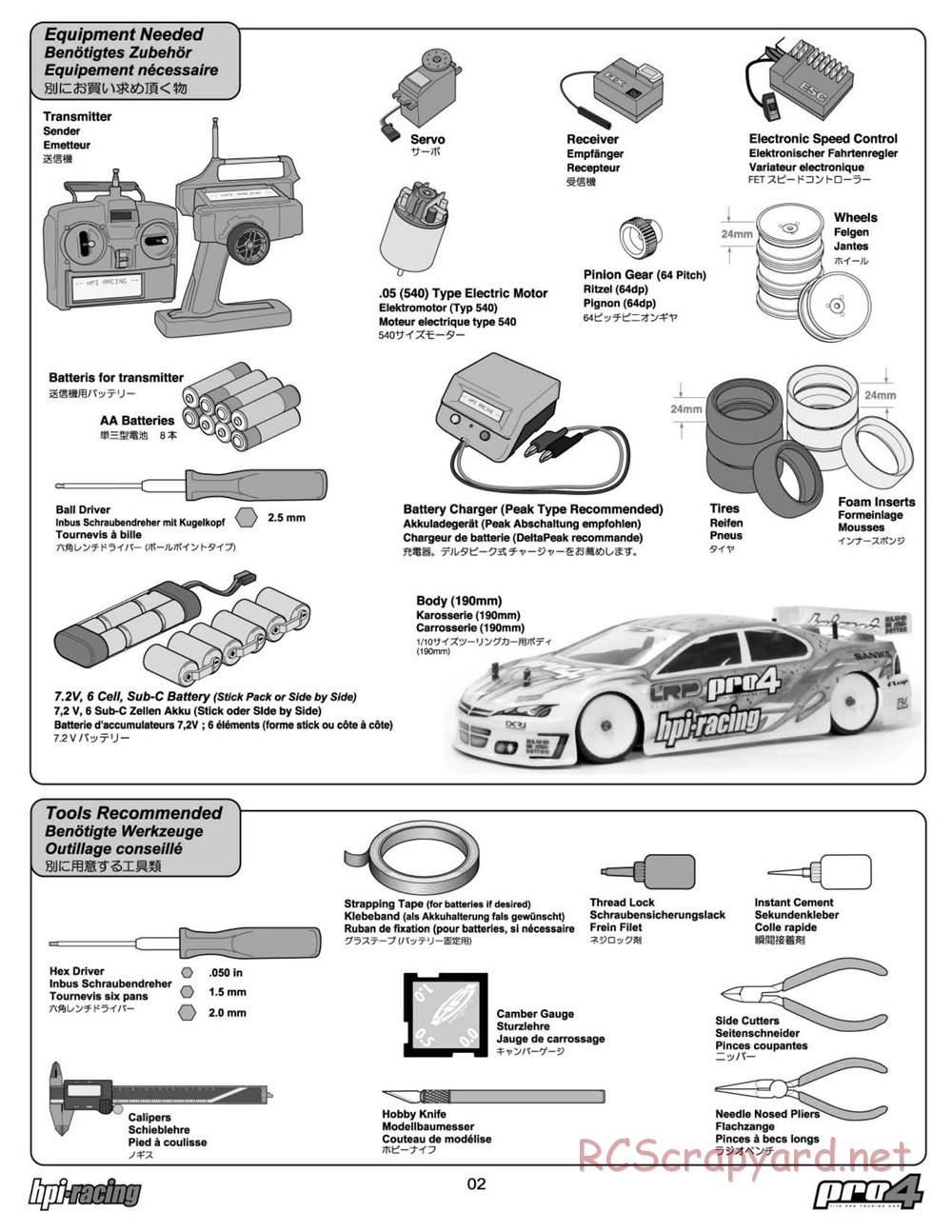 HPI - RS4 Pro4 - Manual - Page 2