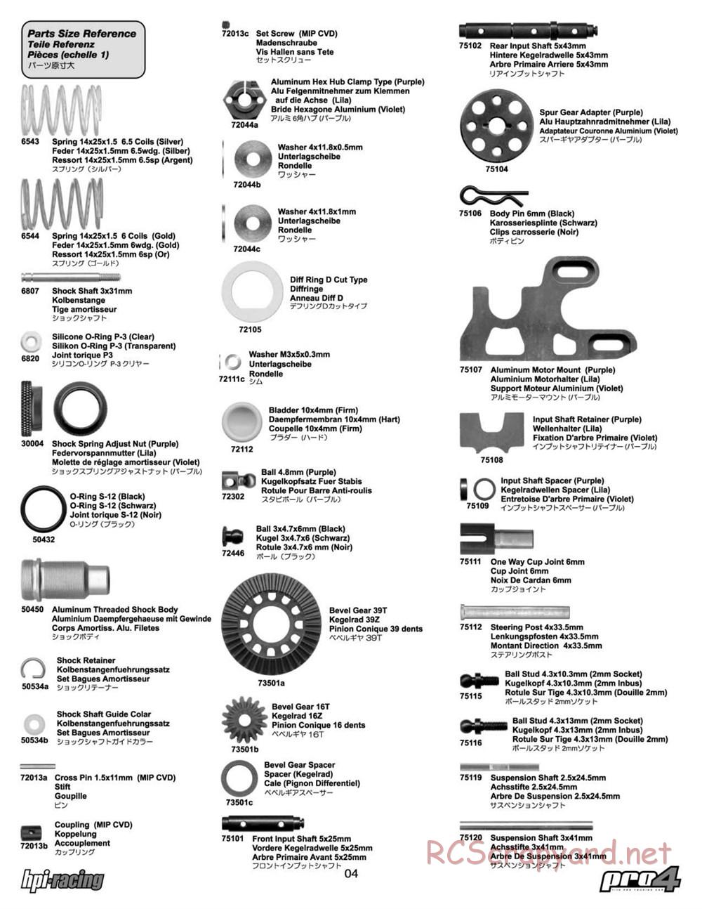 HPI - RS4 Pro4 - Manual - Page 4