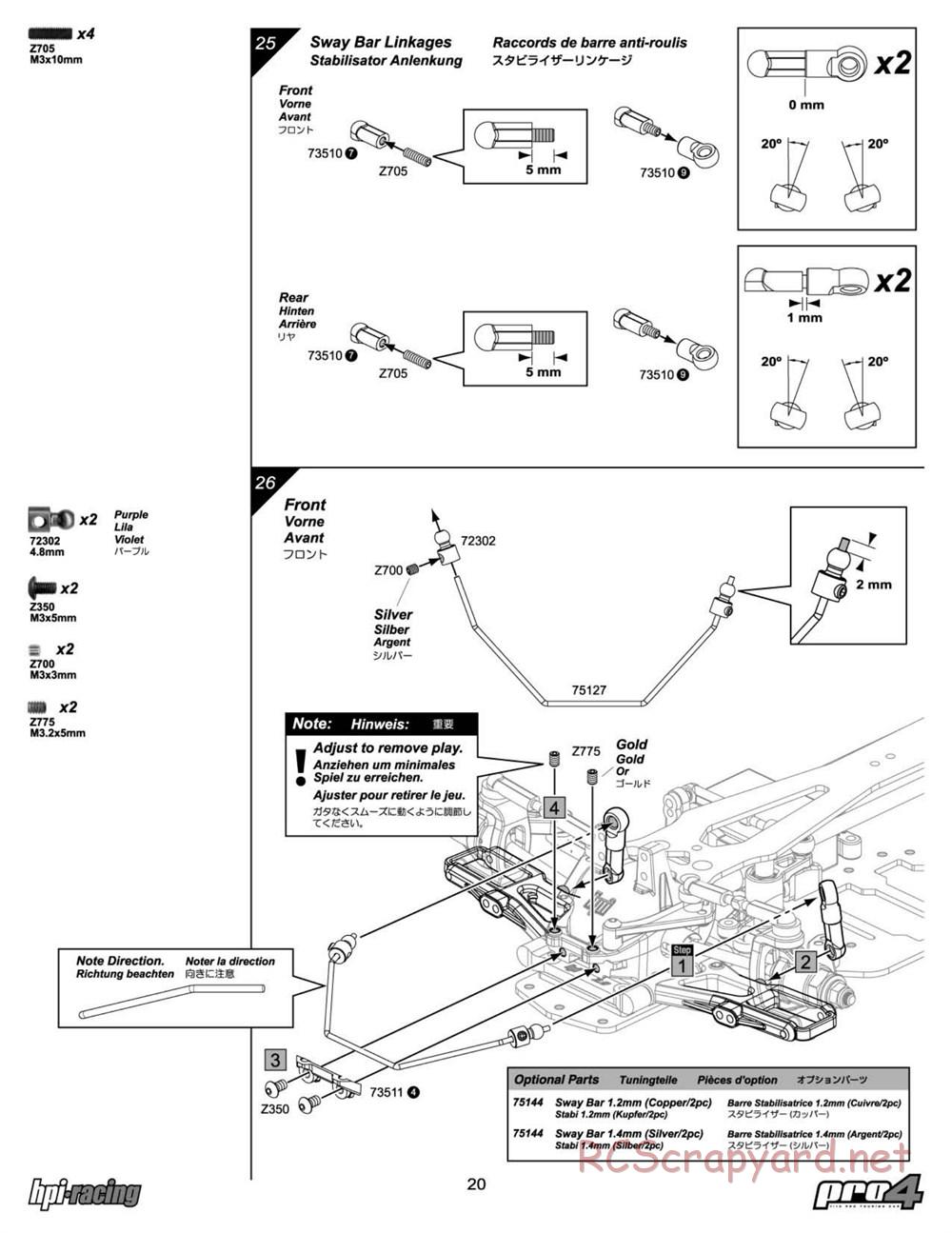 HPI - RS4 Pro4 - Manual - Page 20