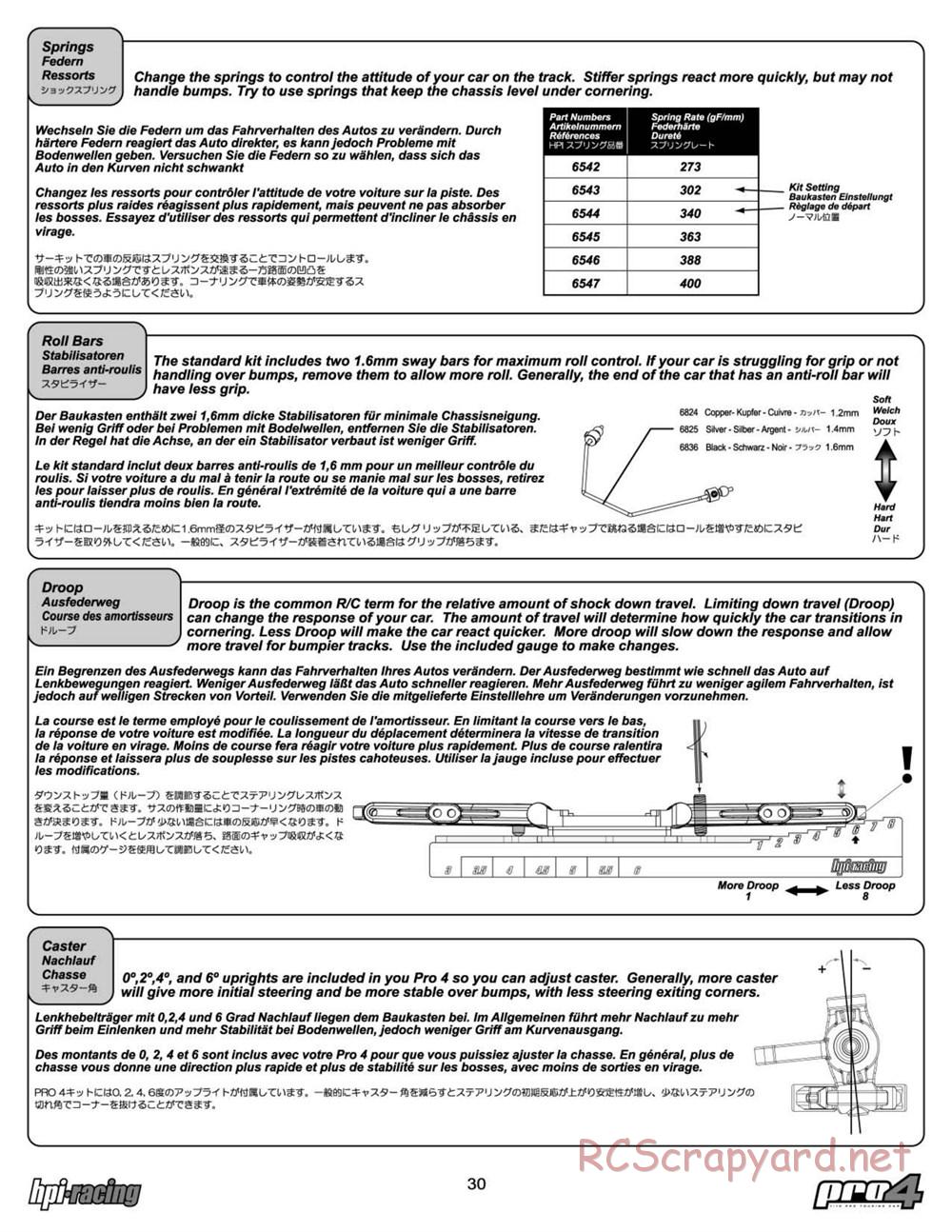 HPI - RS4 Pro4 - Manual - Page 30