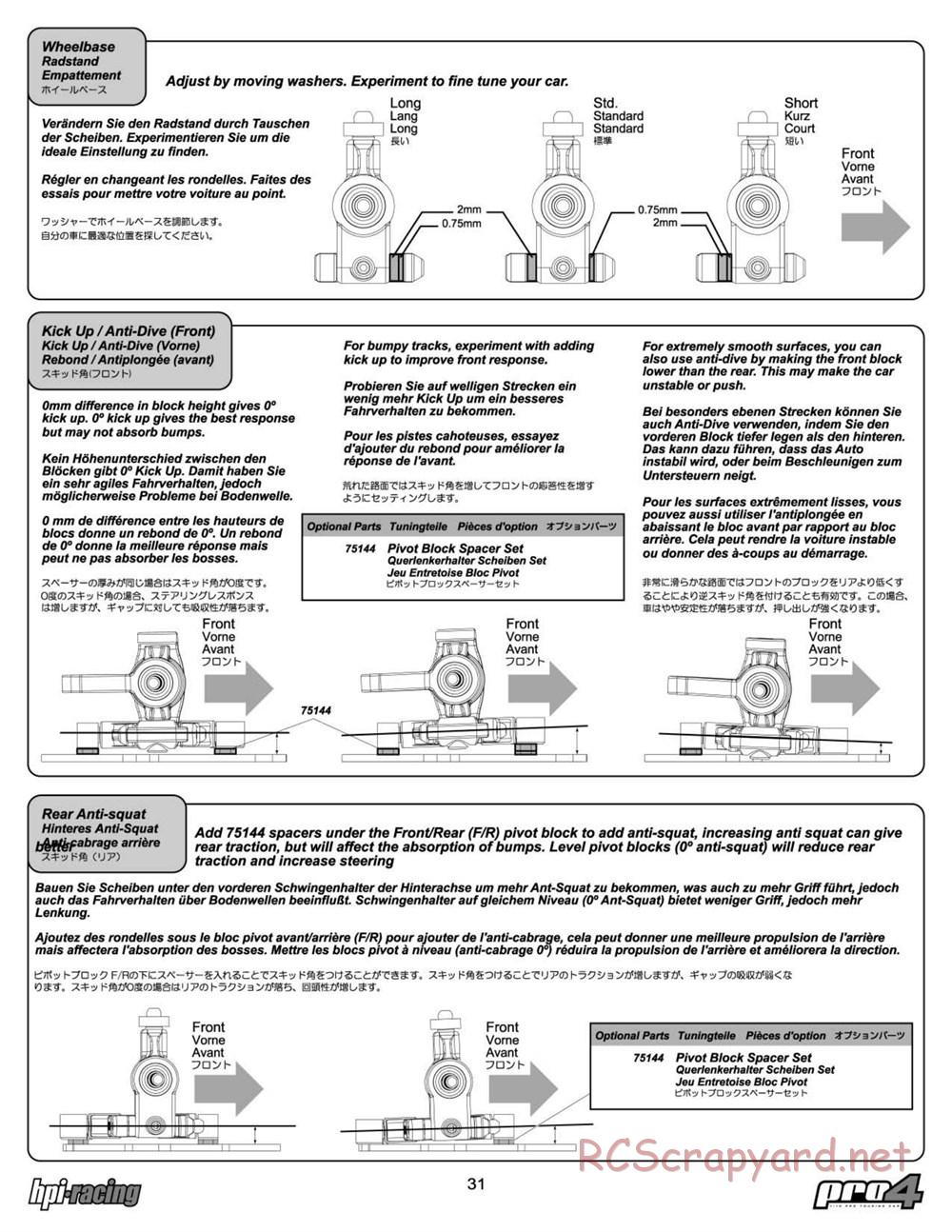 HPI - RS4 Pro4 - Manual - Page 31