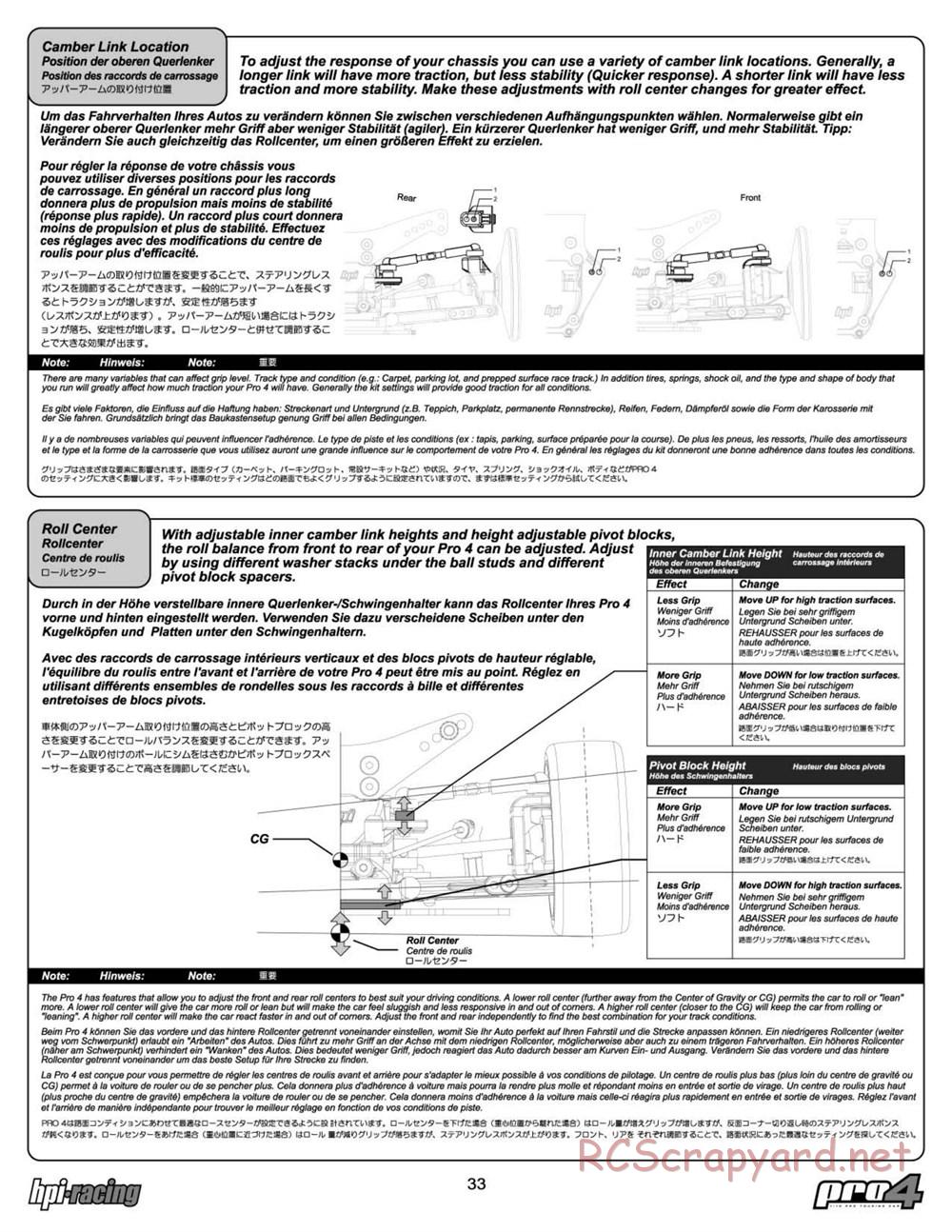 HPI - RS4 Pro4 - Manual - Page 33