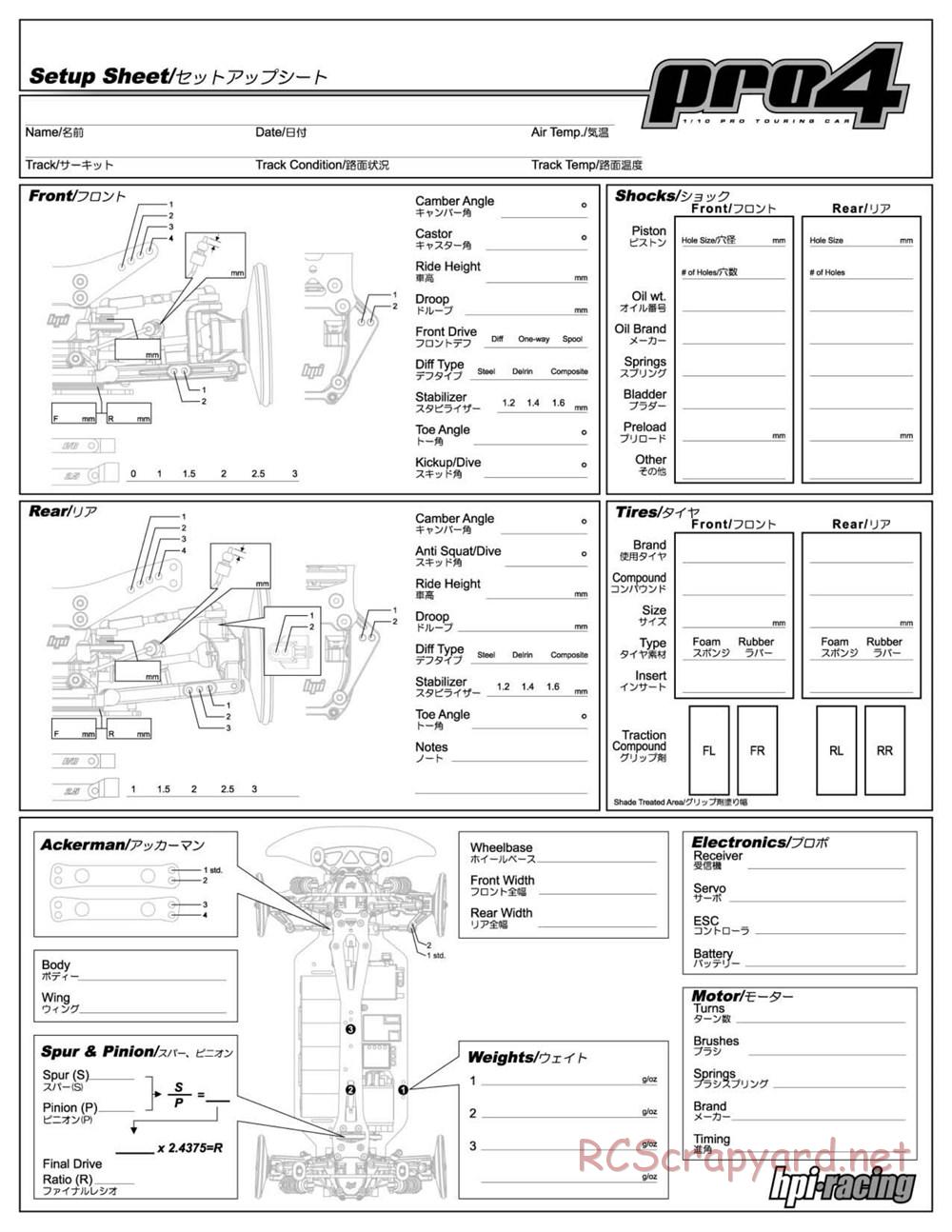 HPI - RS4 Pro4 - Exploded View - Page 40