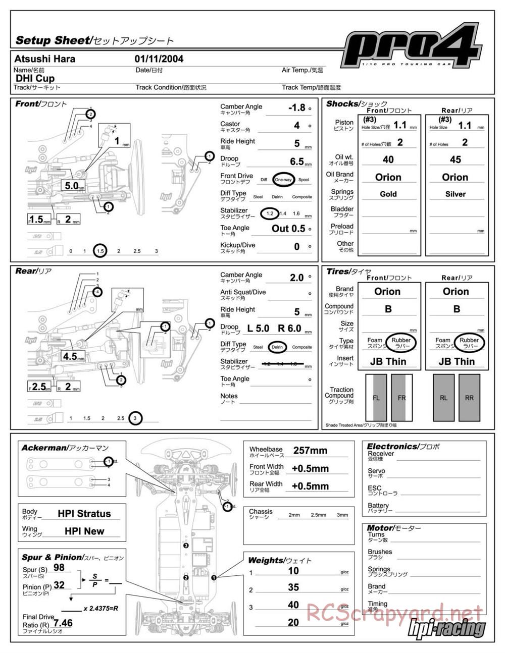 HPI - RS4 Pro4 - Exploded View - Page 43