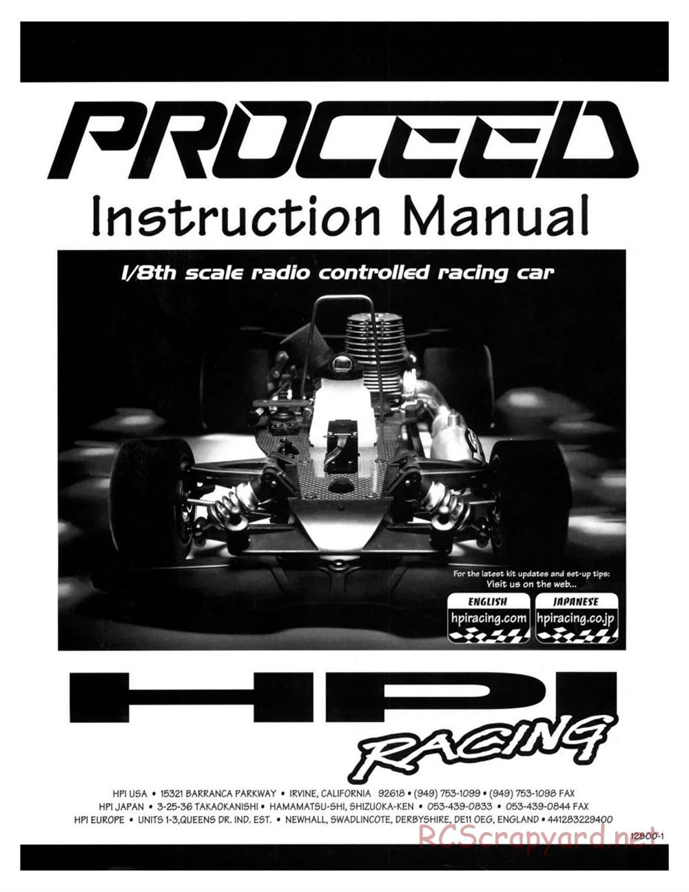 HPI - Proceed - Manual - Page 1