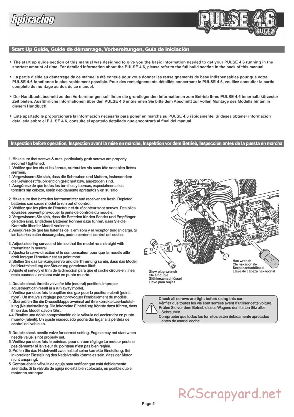 HPI - Pulse 4.6 Buggy - Manual - Page 5