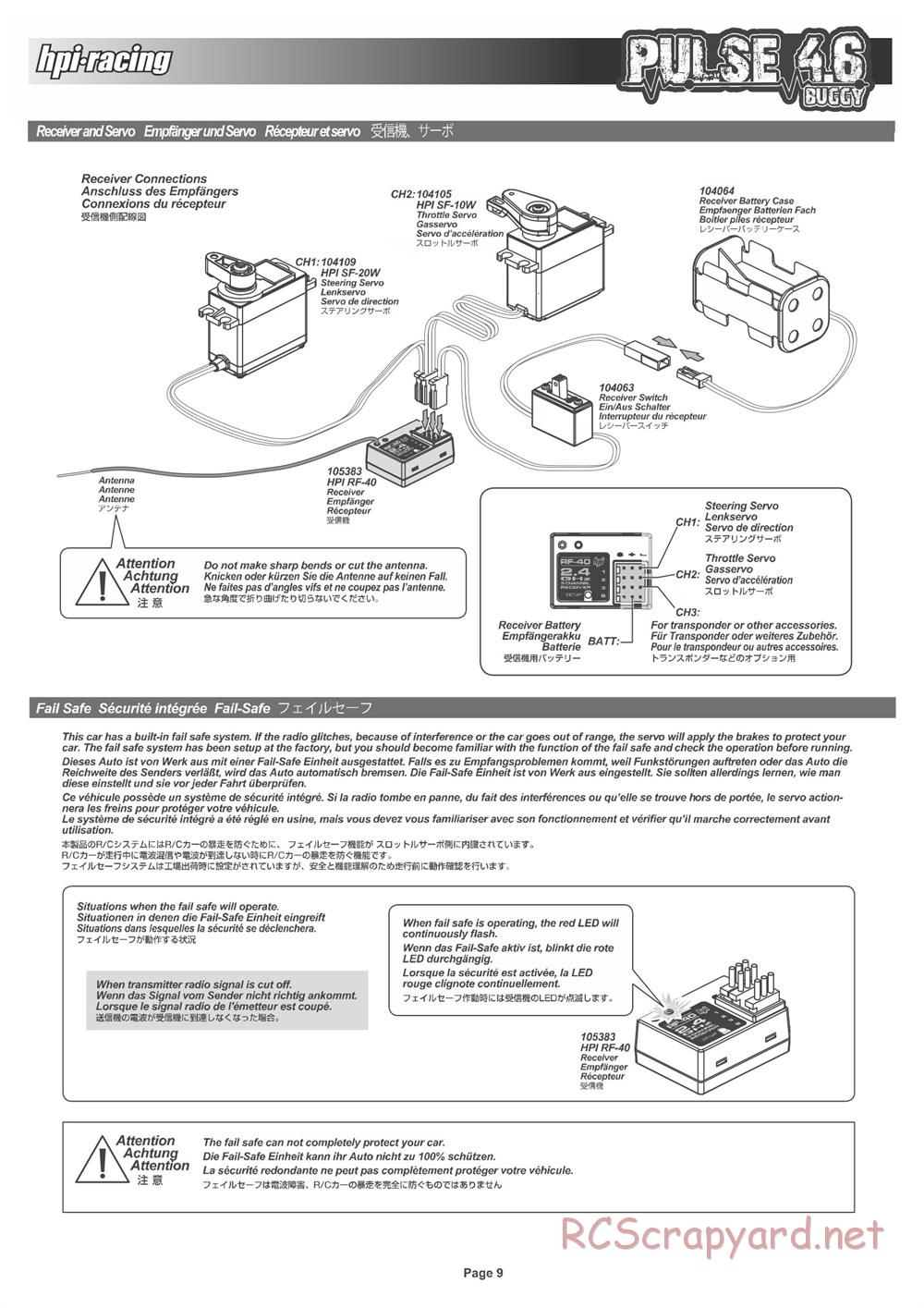 HPI - Pulse 4.6 Buggy - Manual - Page 9