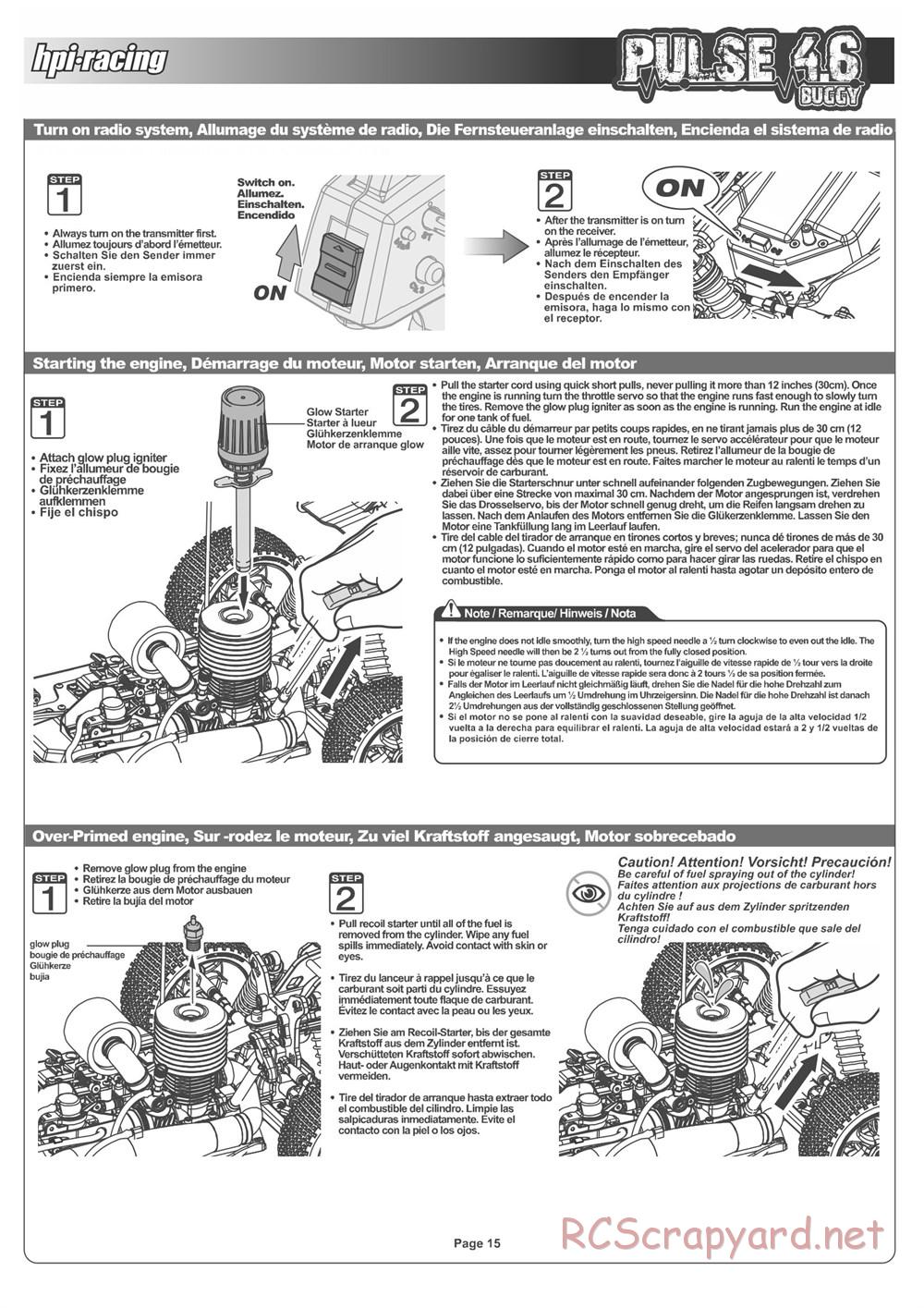 HPI - Pulse 4.6 Buggy - Manual - Page 15