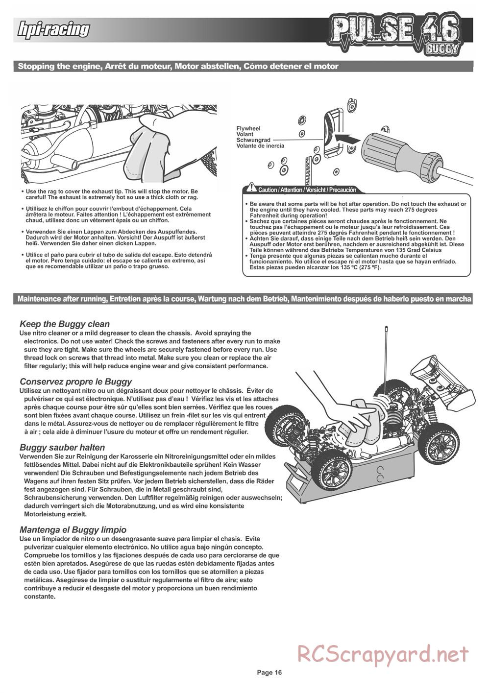 HPI - Pulse 4.6 Buggy - Manual - Page 16