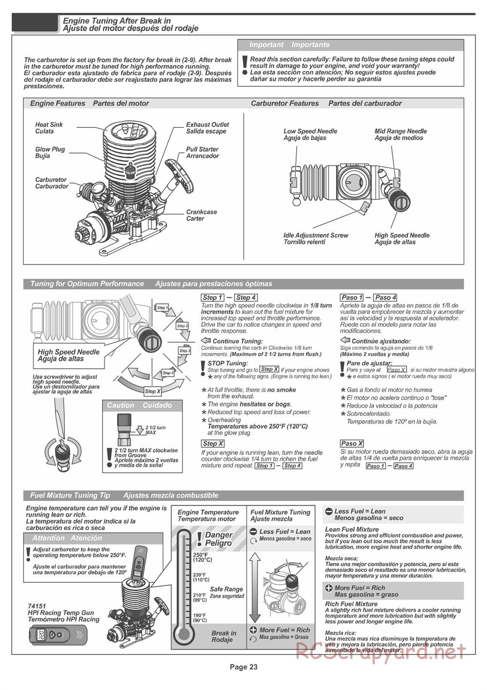 HPI - Pulse 4.6 Buggy - Manual - Page 23