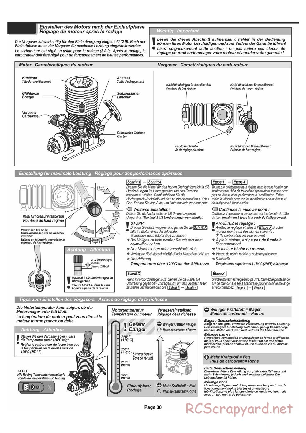 HPI - Pulse 4.6 Buggy - Manual - Page 30