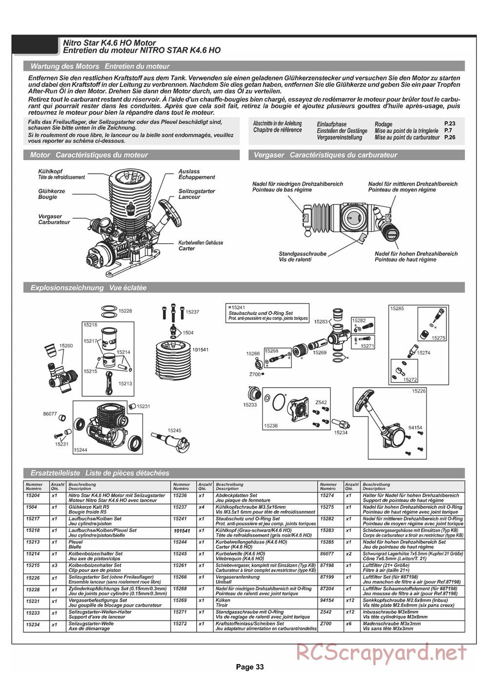 HPI - Pulse 4.6 Buggy - Manual - Page 33