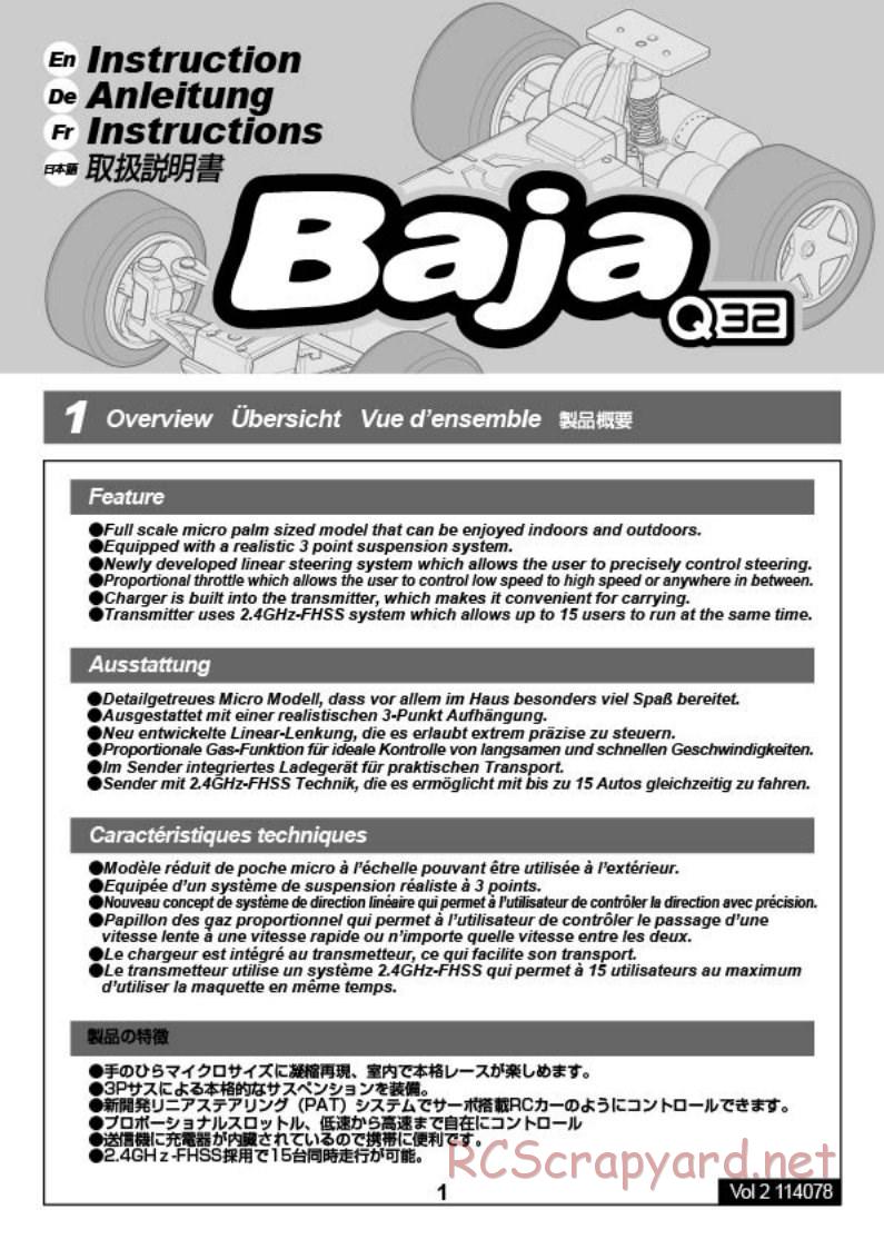 HPI - Baja Q32 - Manual - Page 1