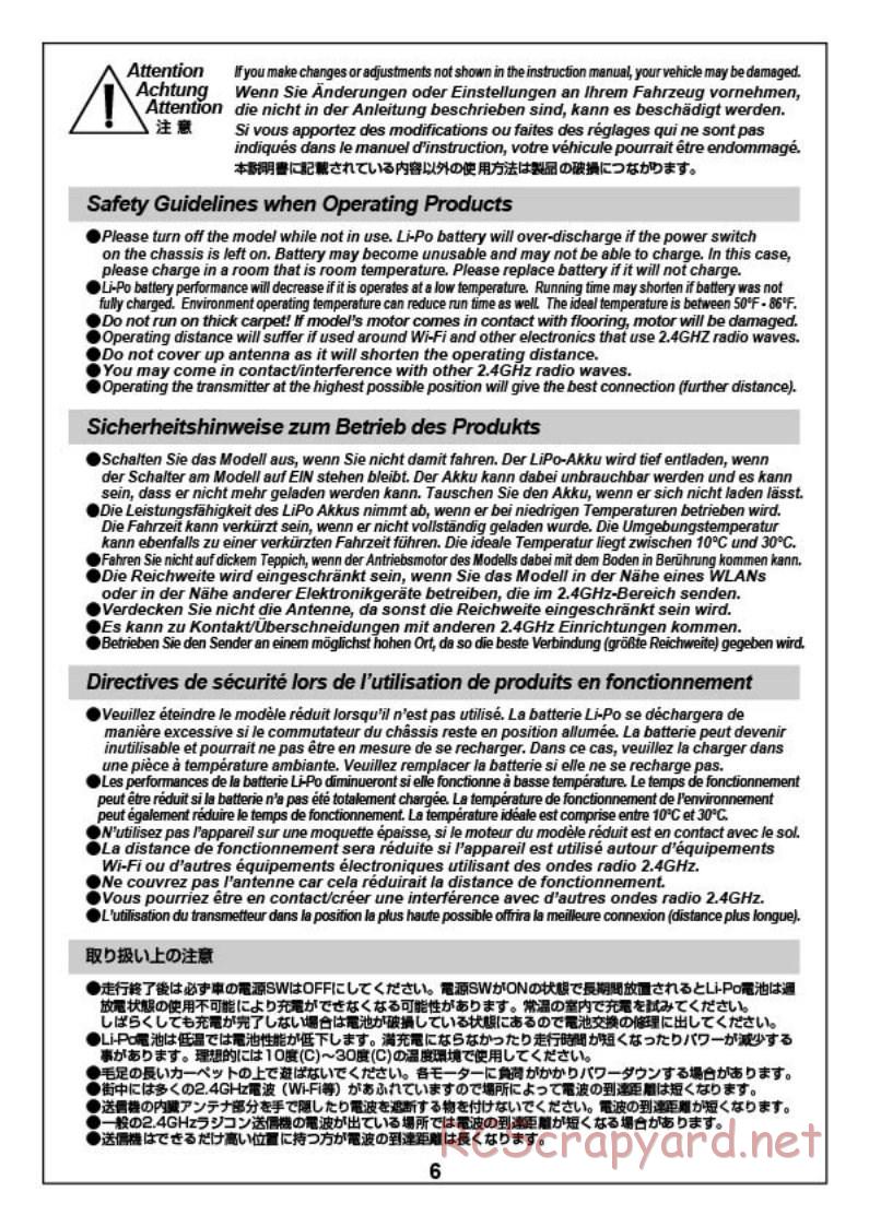 HPI - Formula Q32 - Manual - Page 6