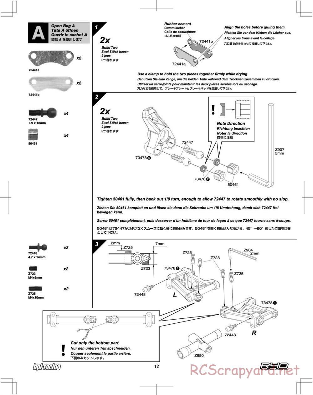 HPI - R40 Nitro Touring Car - Manual - Page 12