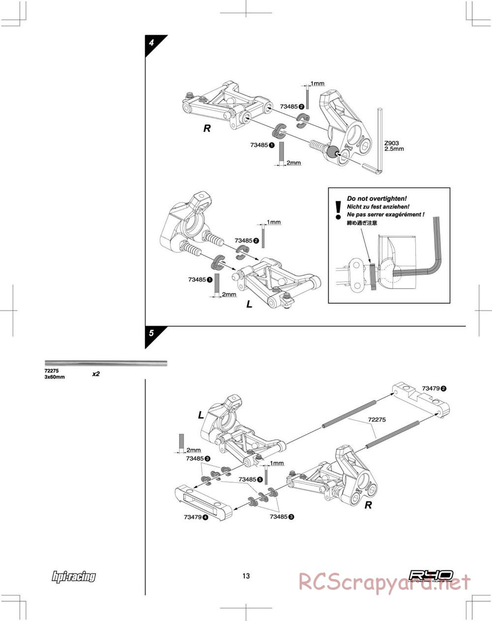 HPI - R40 Nitro Touring Car - Manual - Page 13