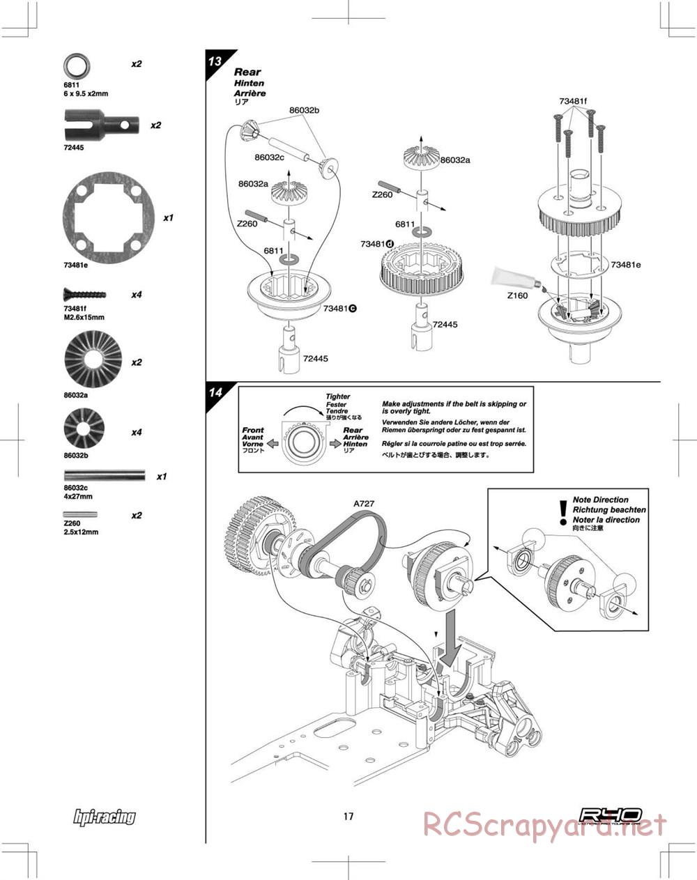 HPI - R40 Nitro Touring Car - Manual - Page 17
