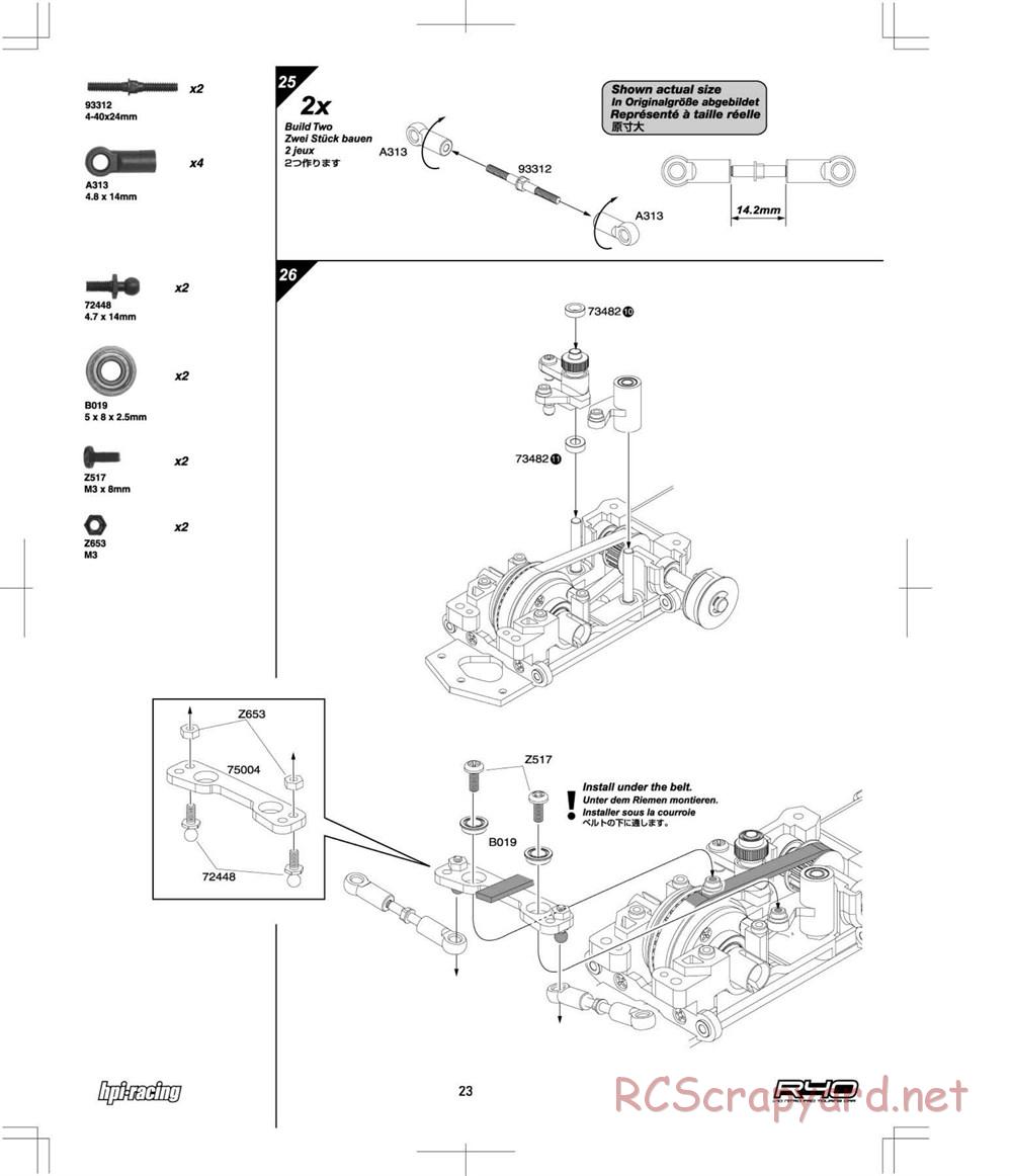 HPI - R40 Nitro Touring Car - Manual - Page 23