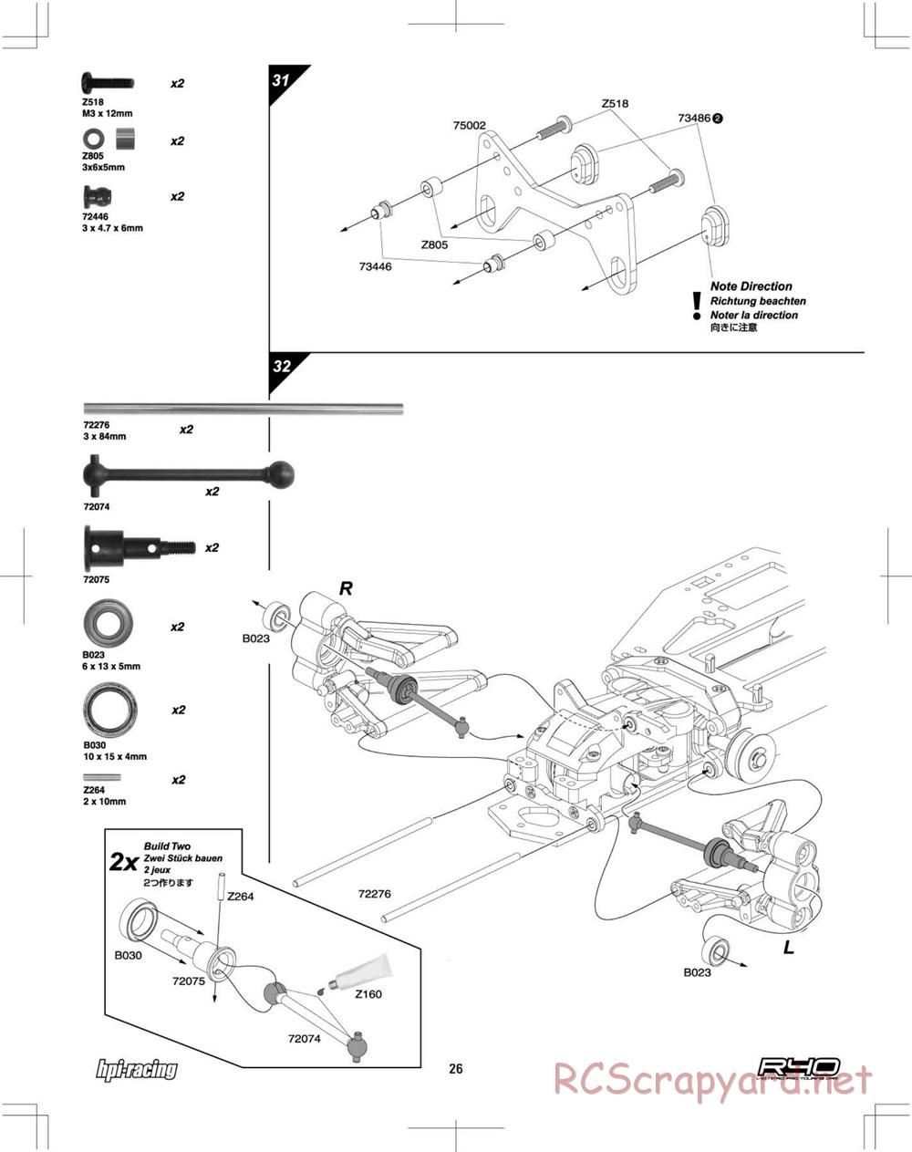 HPI - R40 Nitro Touring Car - Manual - Page 26