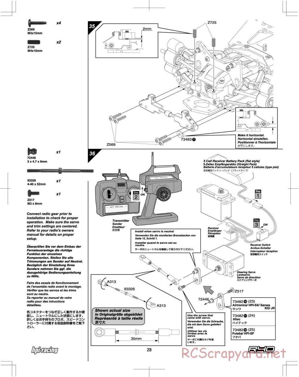 HPI - R40 Nitro Touring Car - Manual - Page 28