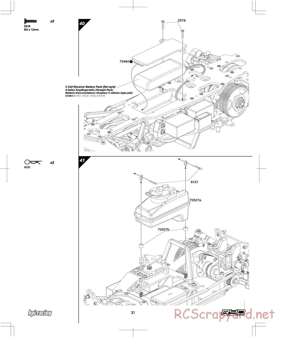 HPI - R40 Nitro Touring Car - Manual - Page 31